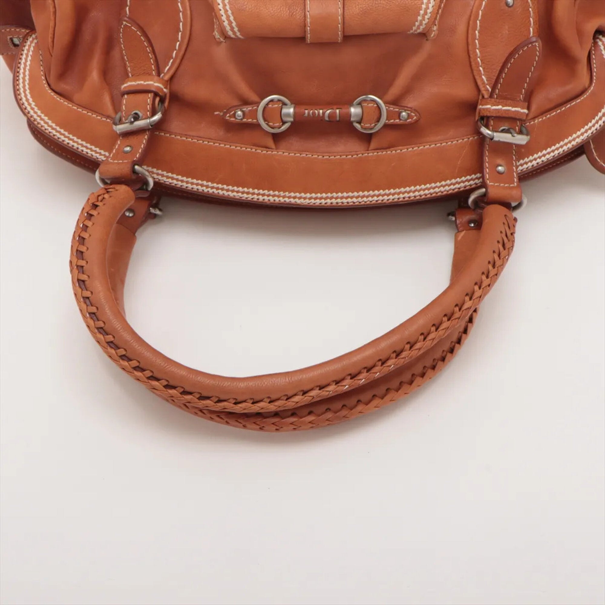Christian Dior Brown Leather Tote Bag (Pre-Owned)