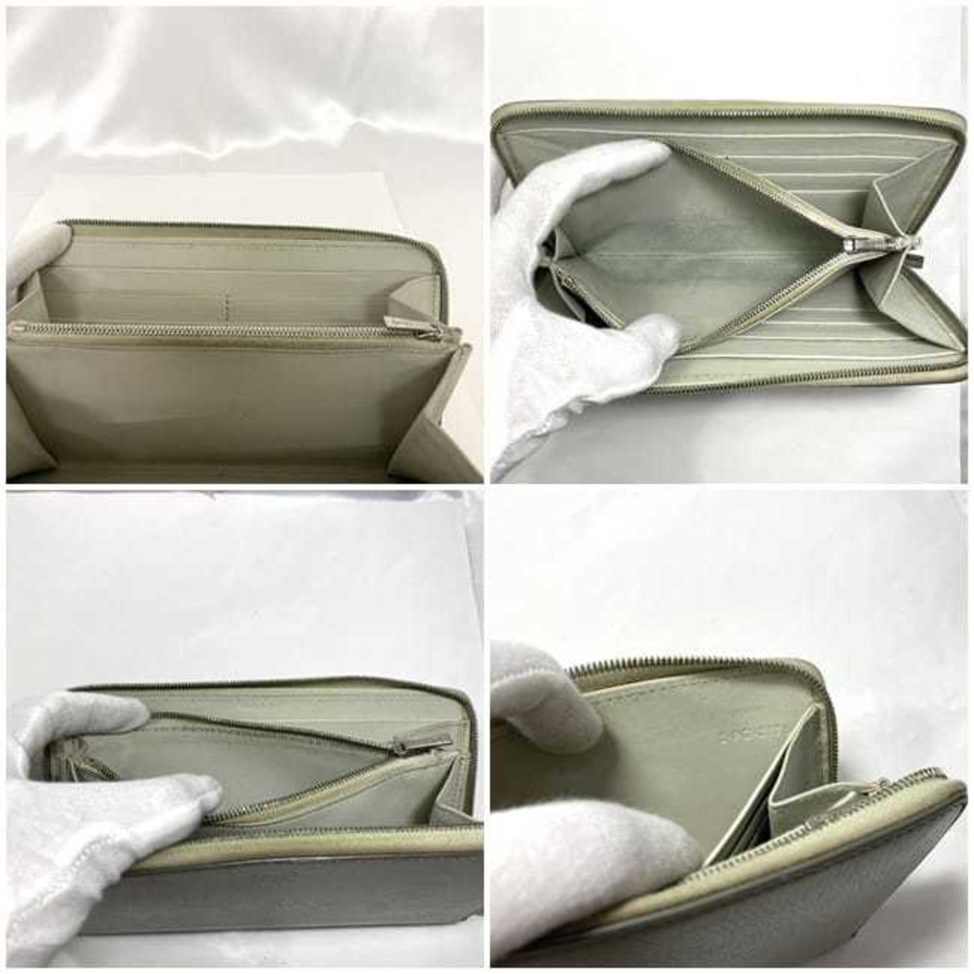 Celine Gray Leather Long Wallet (Bi-Fold) (Pre-Owned)