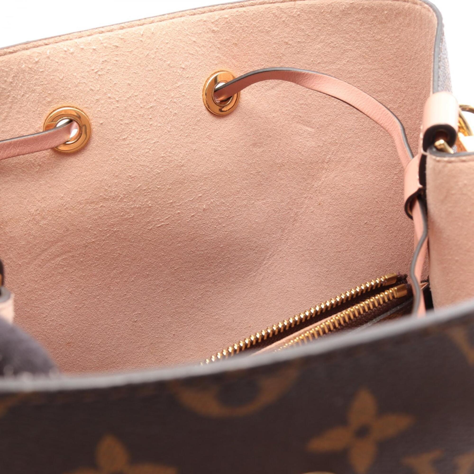 Louis Vuitton Brown Monogram Pink Rose Poudre Coated Canvas Leather Handbag Shoulder Bag (Pre-Owned)