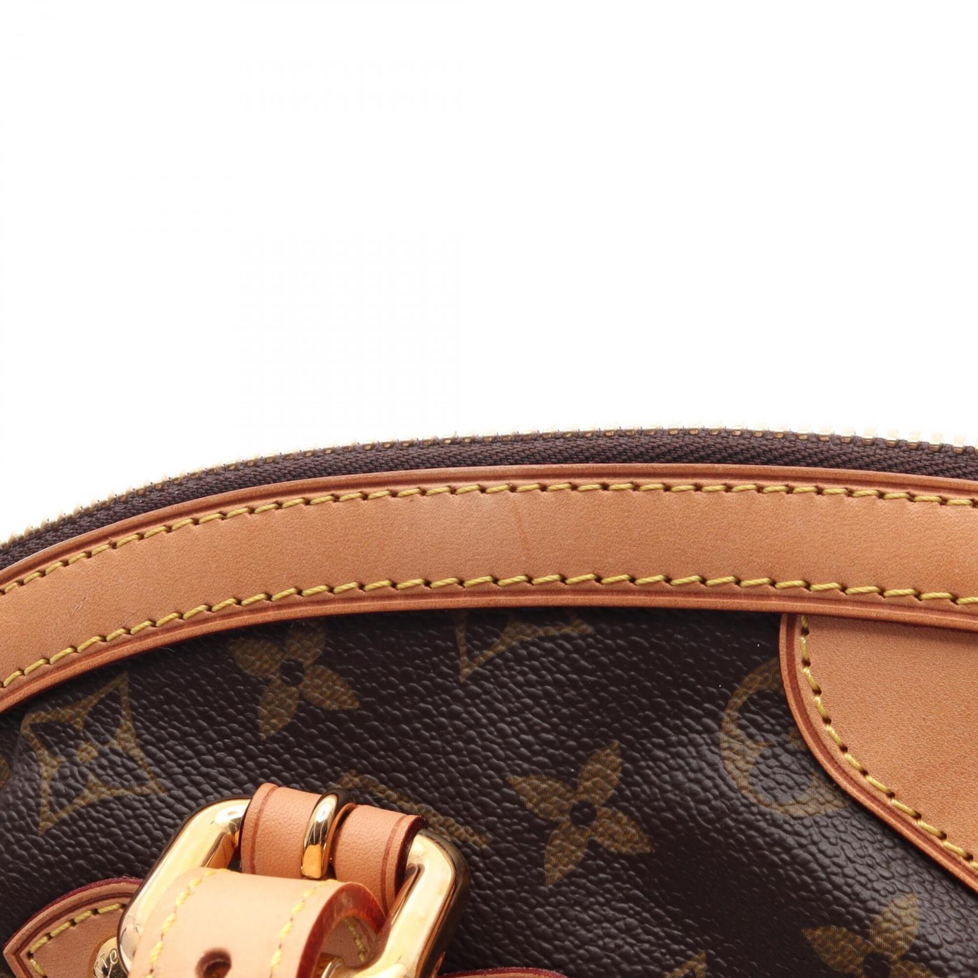 Louis Vuitton Brown Coated Canvas Pvc Monogram Leather Handbag (Pre-Owned)