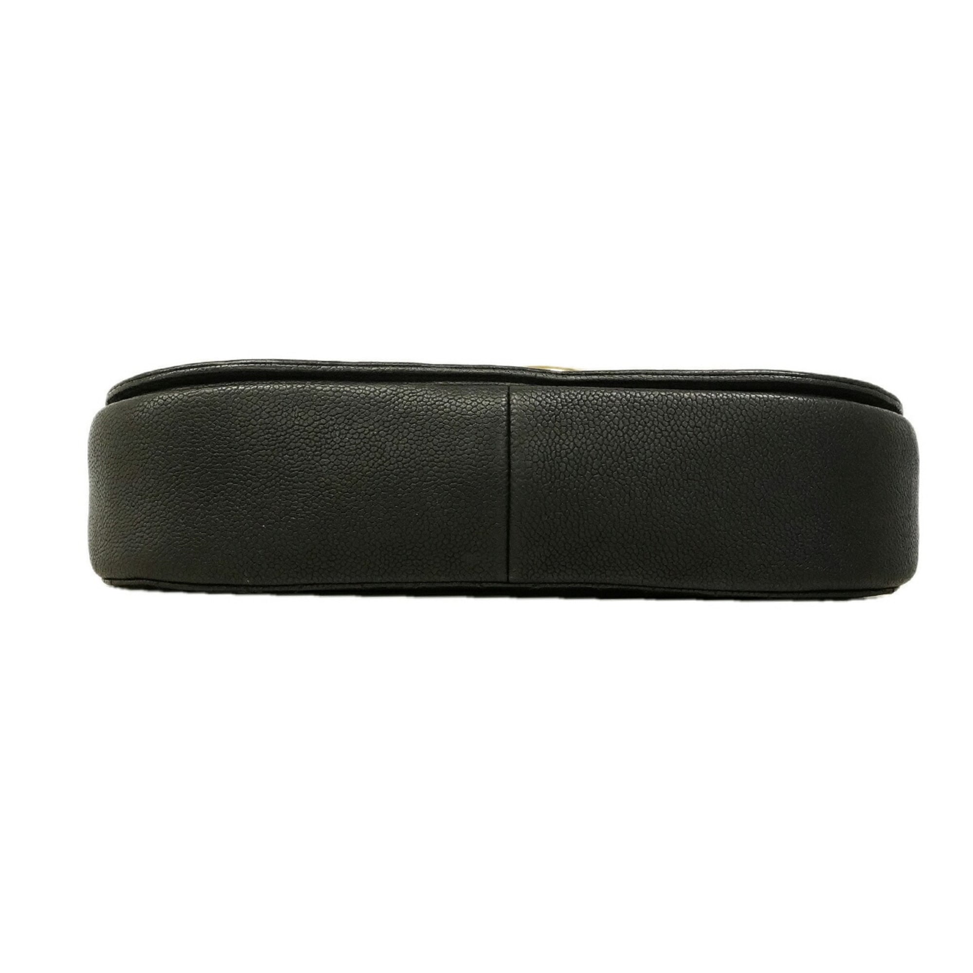 Chanel Black Grained Calfskin Handbag (Pre-Owned)
