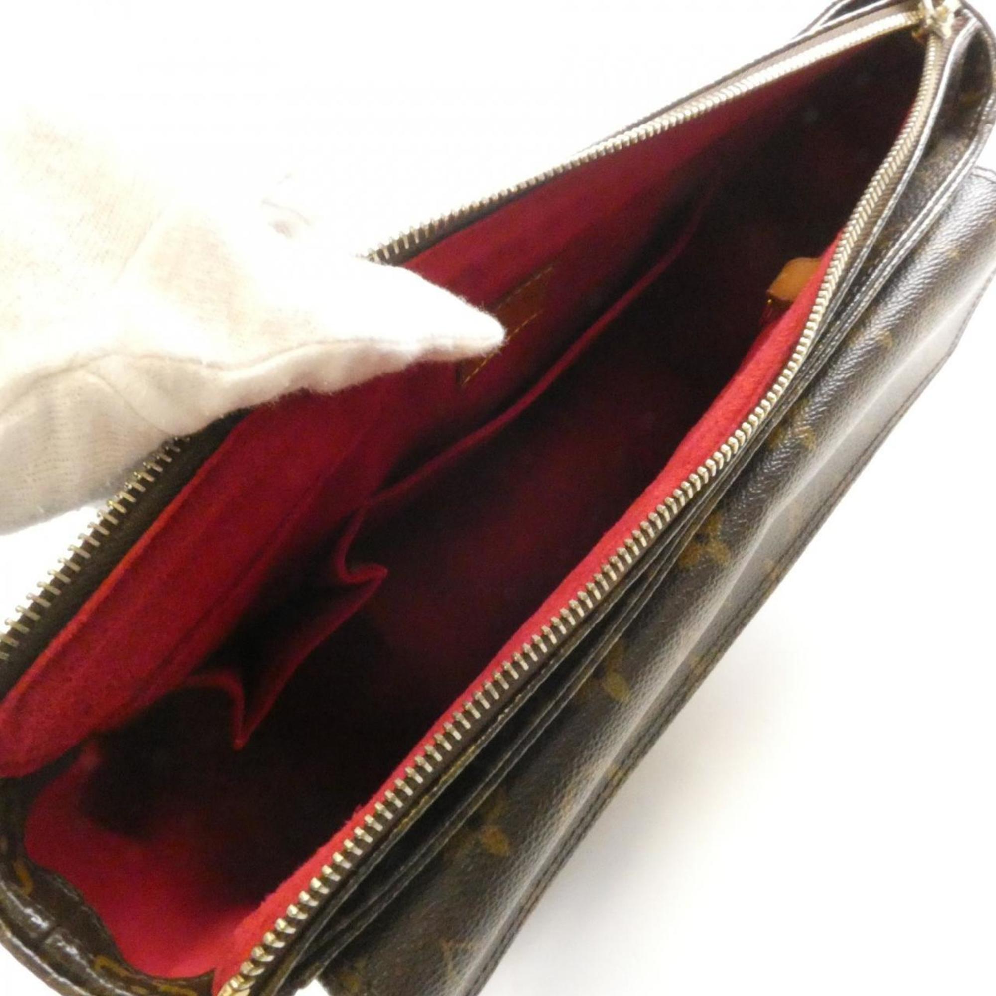 Louis Vuitton Brown Coated Canvas Shoulder Bag (Pre-Owned)