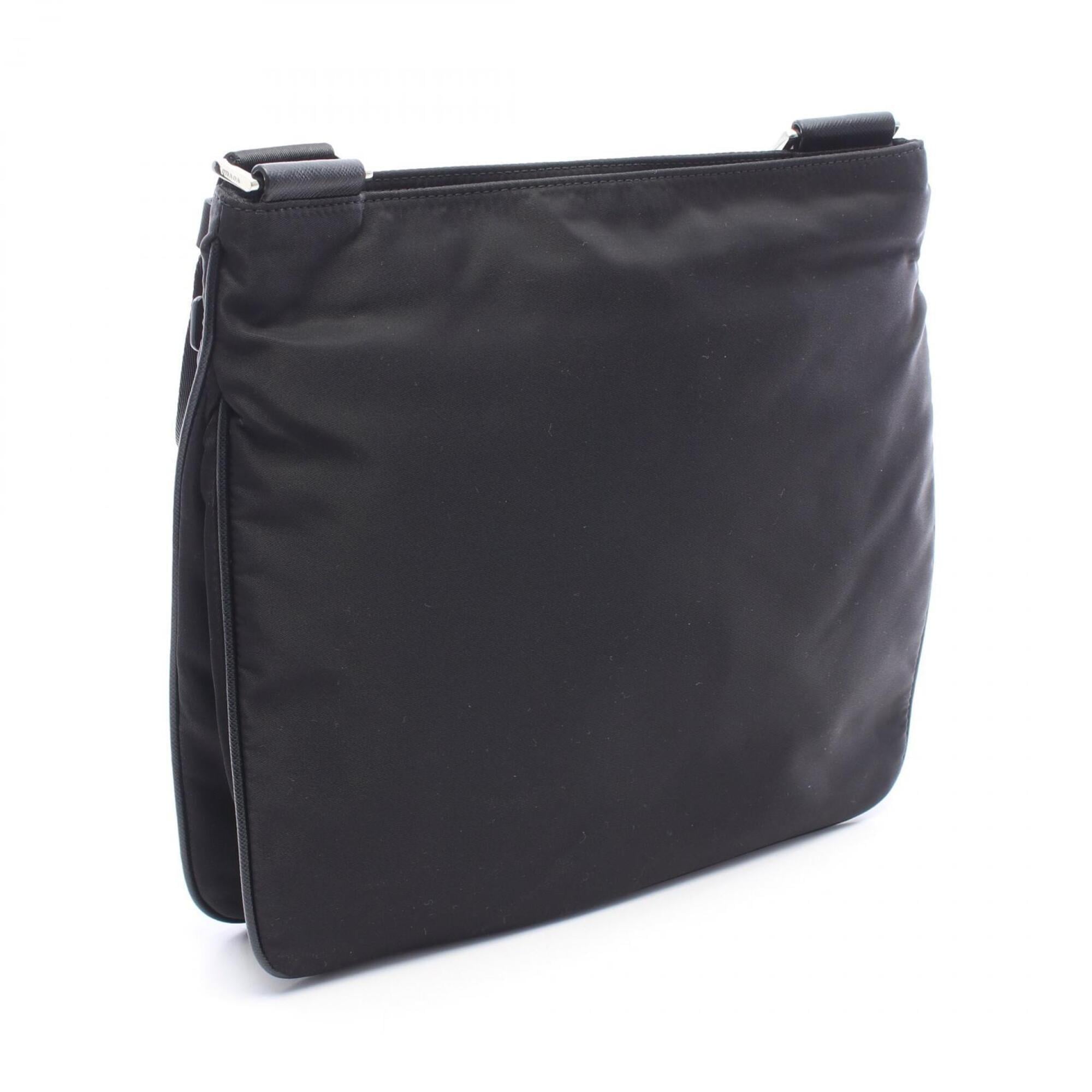 Prada Black Nylon Leather Shoulder Bag (Pre-Owned)