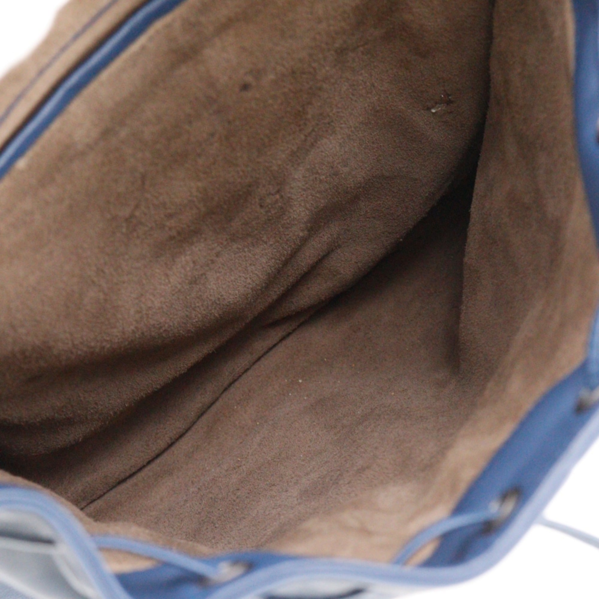 Bottega Veneta Intrecciato Blue Leather Backpack (Pre-Owned)