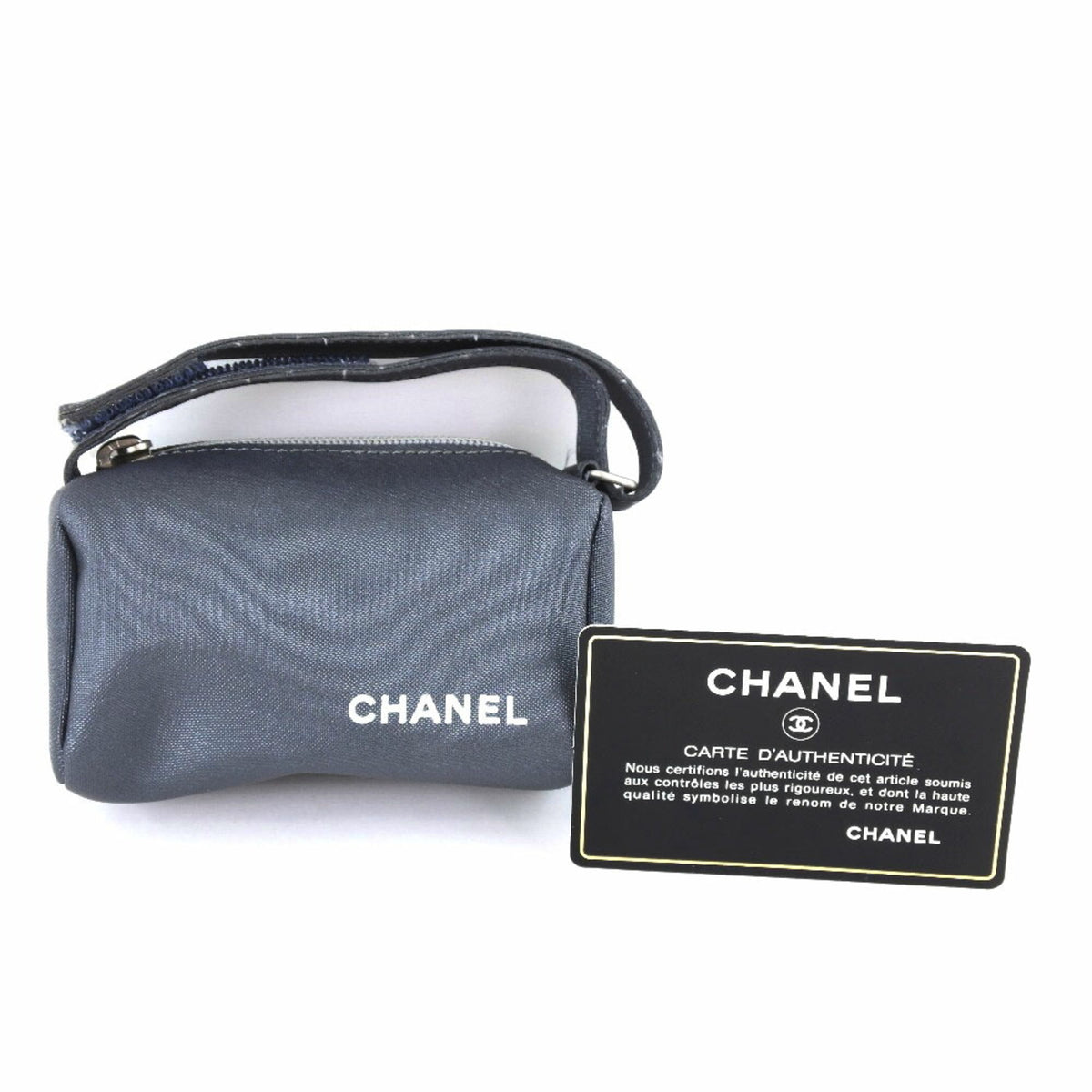 Chanel Gray Nylon Pouch (Pre-Owned)