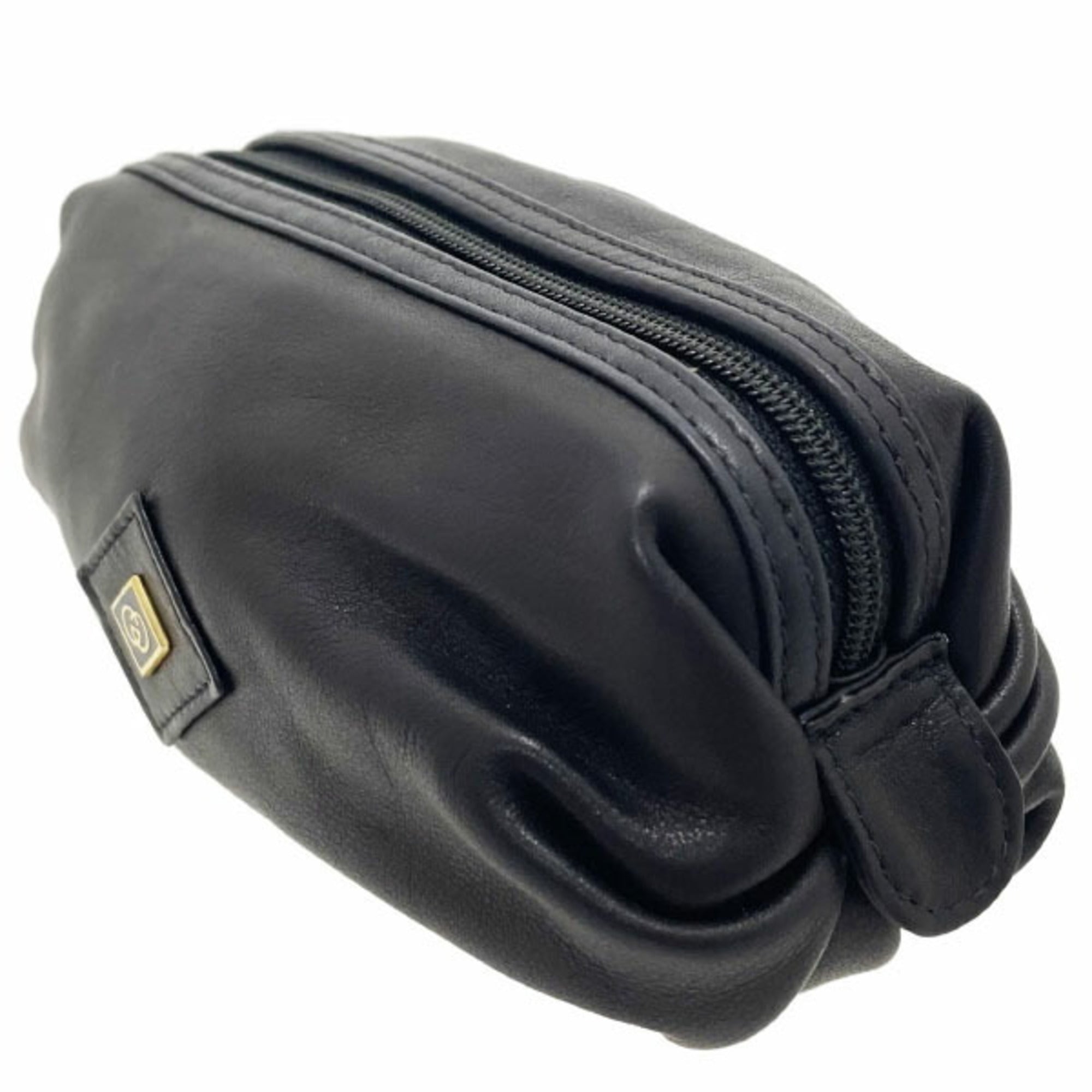Gucci Black Leather Pouch (Pre-Owned)