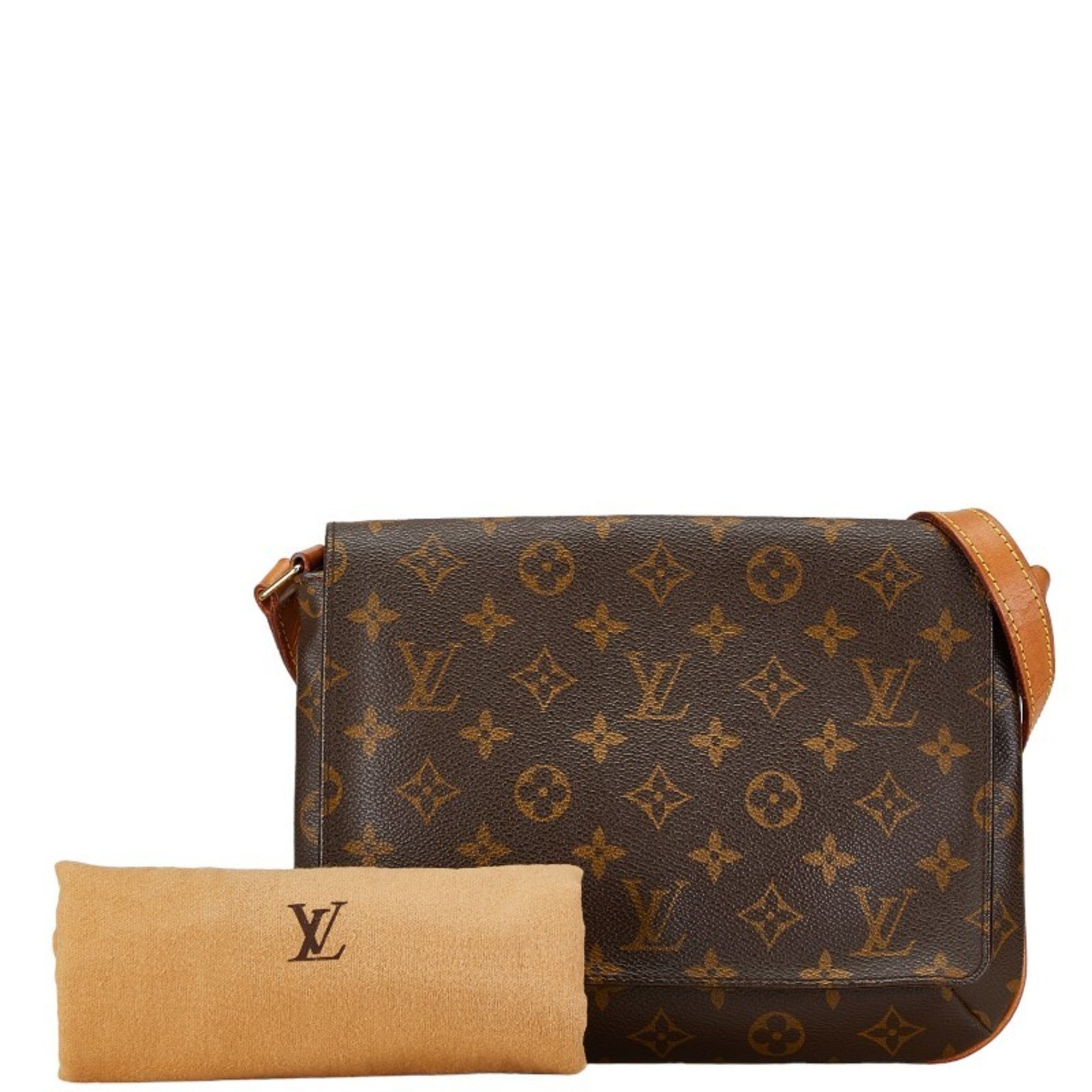 Louis Vuitton Brown Pvc Leather Handbag Shoulder Bag (Pre-Owned)