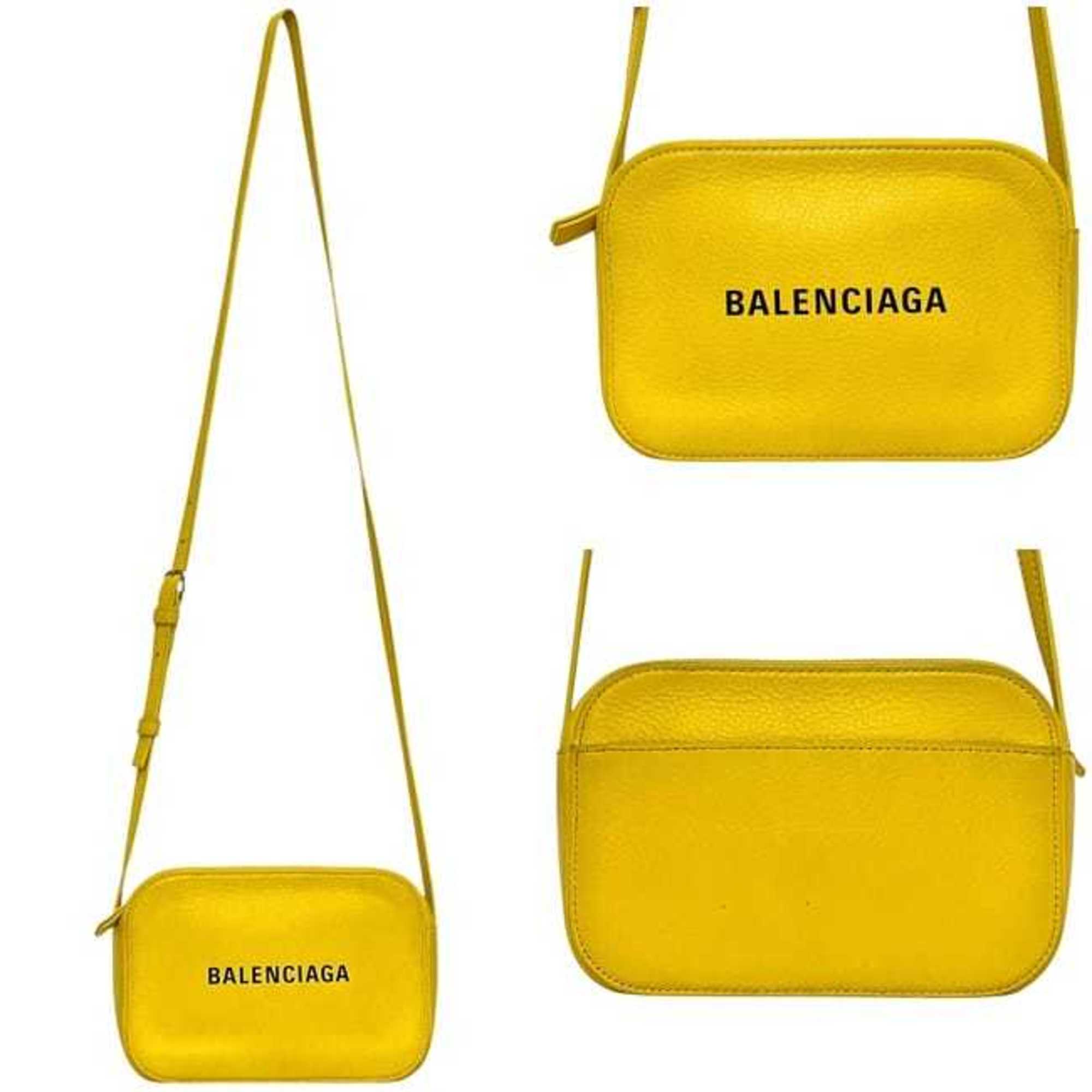 Balenciaga Yellow Leather Pochette Shoulder Bag (Pre-Owned)