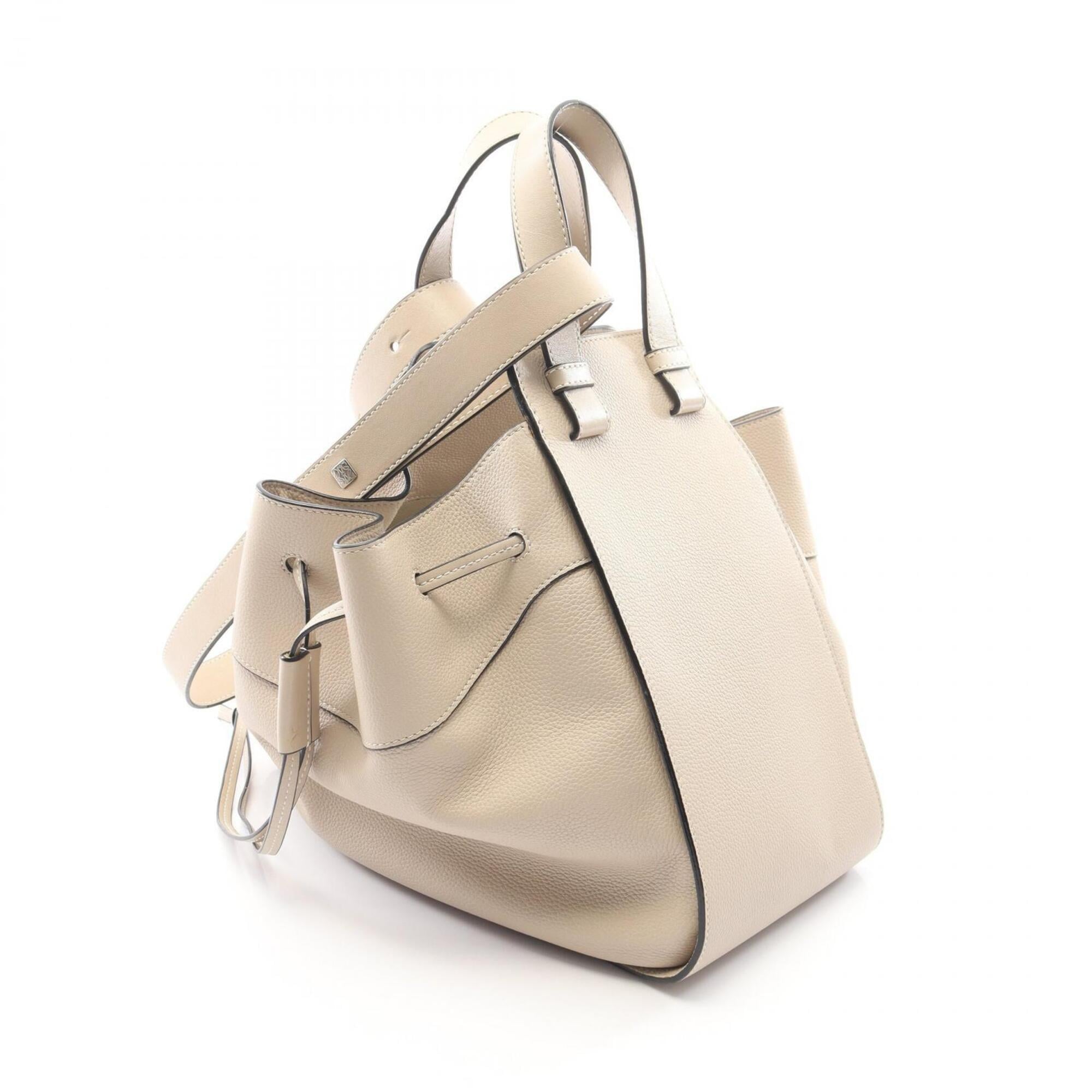 Loewe Beige Leather Handbag Shoulder Bag (Pre-Owned)