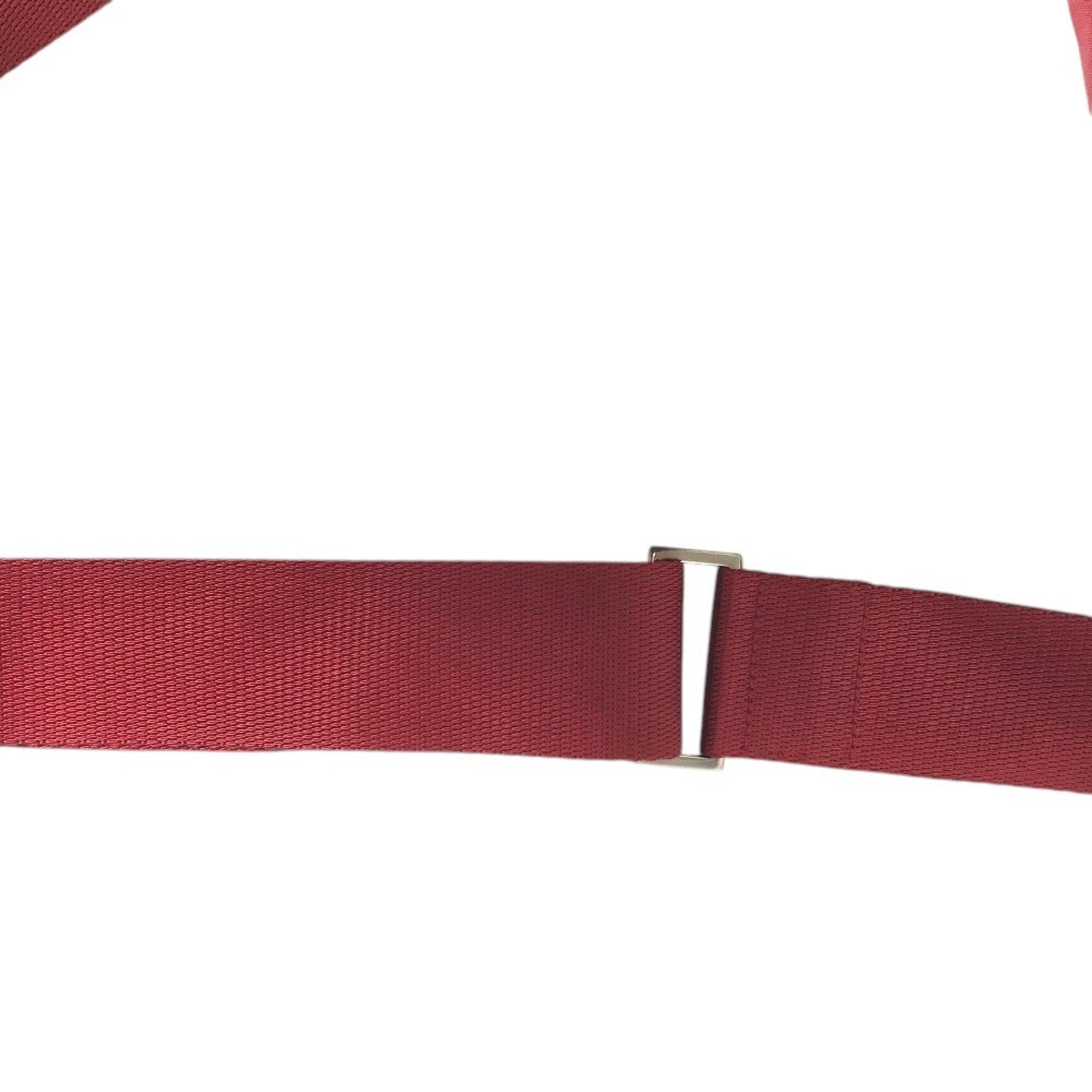 Prada Bordeaux Red Color Nylon Shoulder Bag (Pre-Owned)