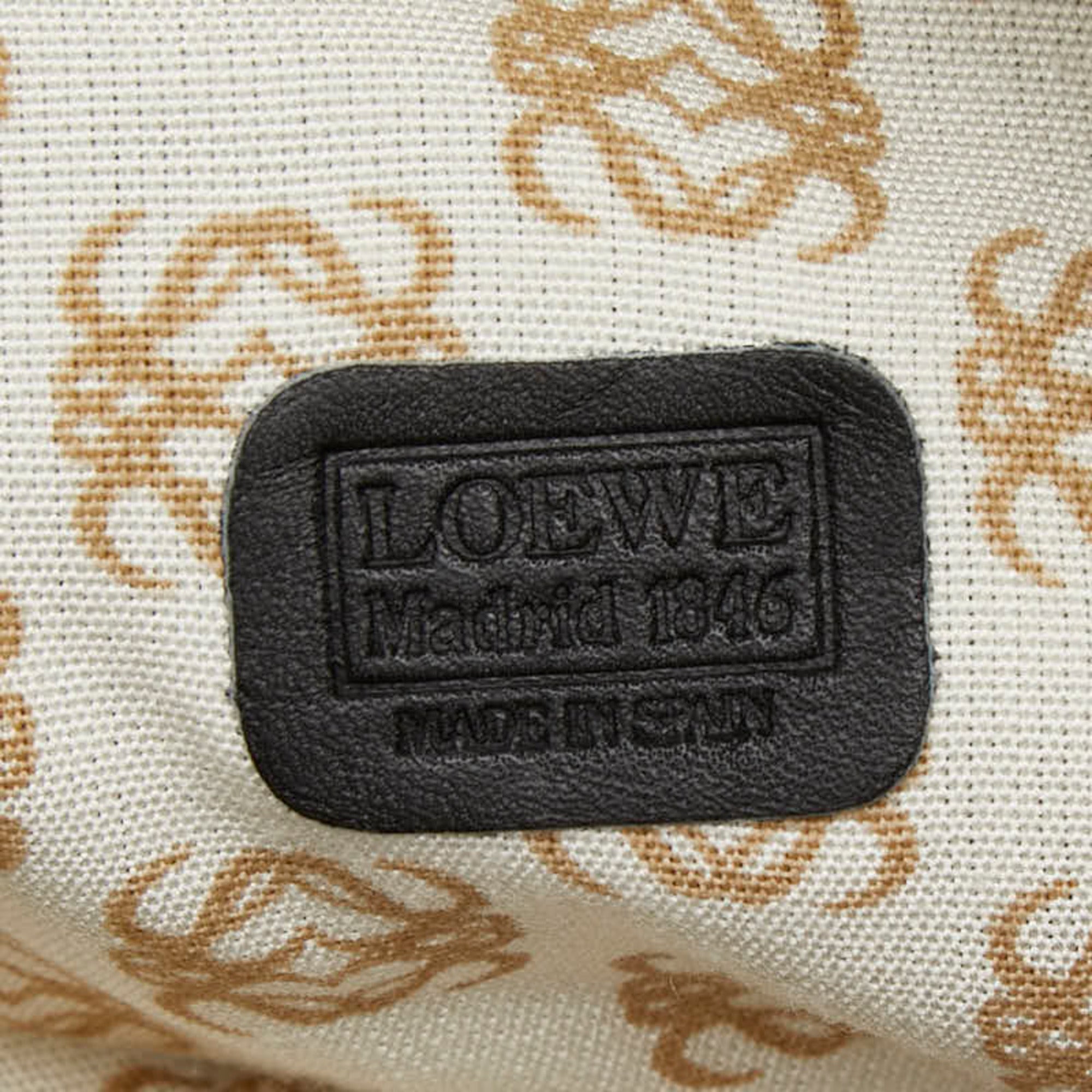 Loewe Black Leather Boston Bag Shoulder Bag (Pre-Owned)