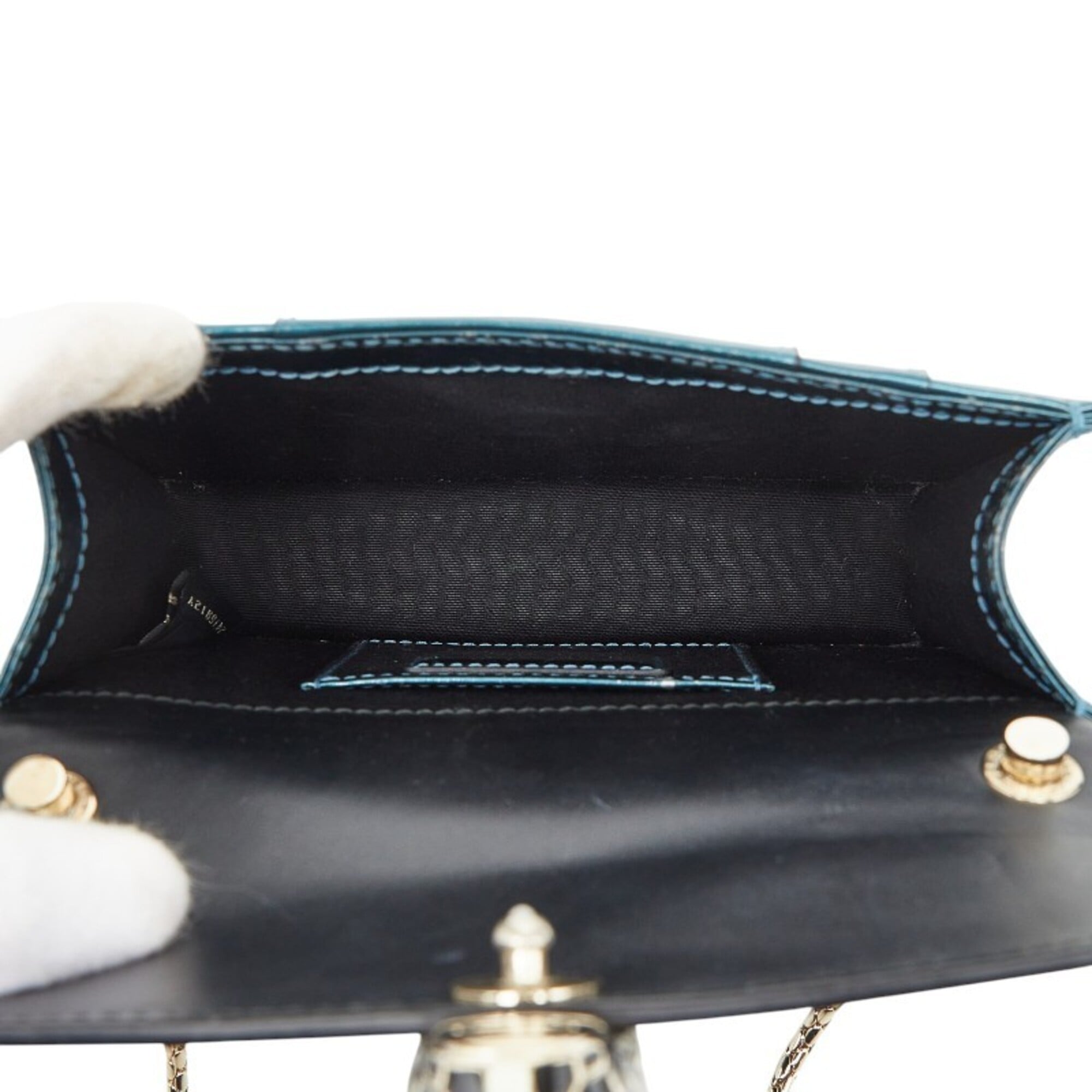 Bvlgari Blue Patent Leather Shoulder Bag (Pre-Owned)