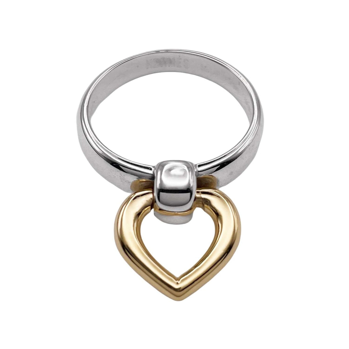 Hermes Gold Silver Yellow Gold (18K) Silver 925 Band Ring (Pre-Owned)
