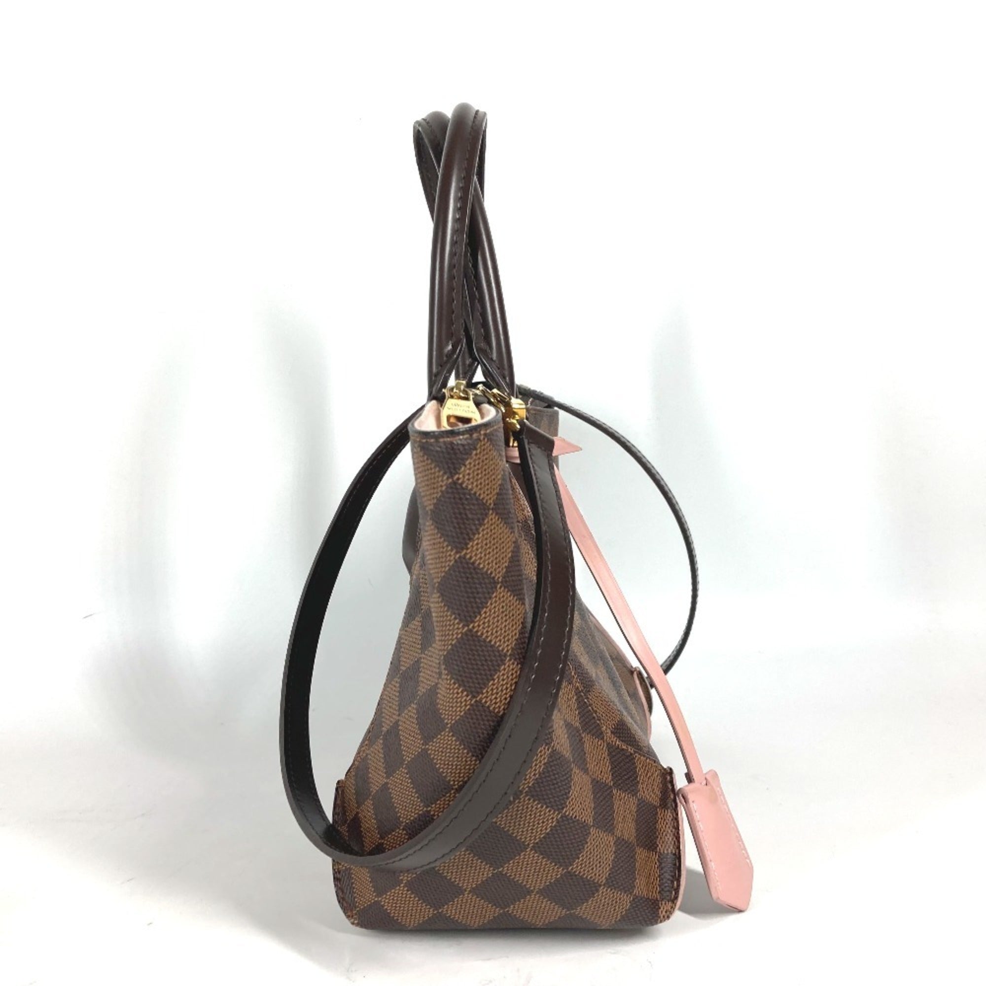 Louis Vuitton Brown Pink Rose Ballerine Damier Canvas Handbag Shoulder Bag (Pre-Owned)