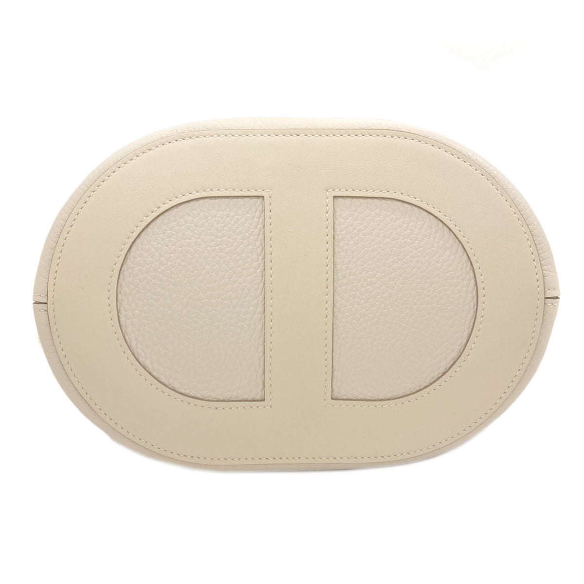 Hermes Cream Taurillon Clemence Leather Handbag (Pre-Owned)
