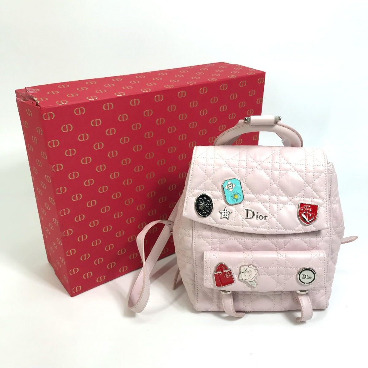 Christian Dior Pink Leather Backpack (Pre-Owned)
