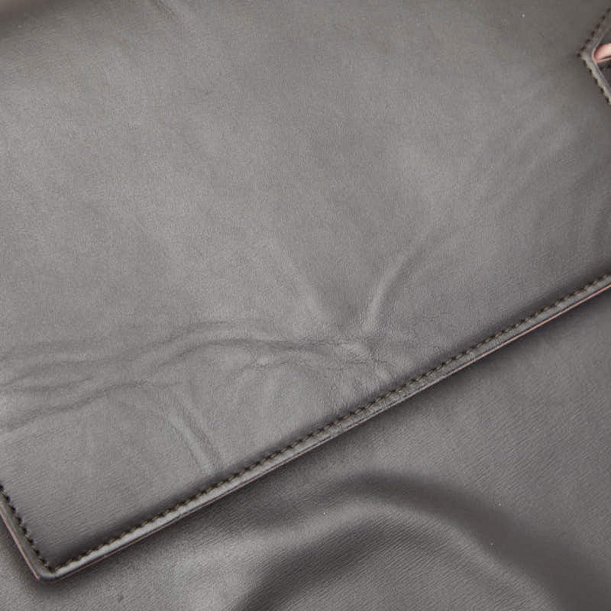 Celine Dark Brown Pink Leather Handbag Shoulder Bag (Pre-Owned)