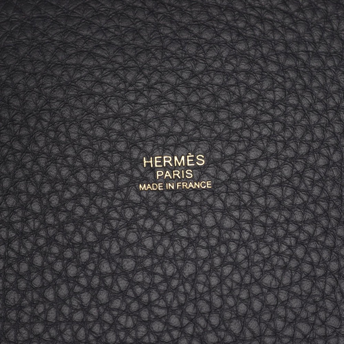 Hermes Navy Taurillon Clemence Leather Handbag (Pre-Owned)
