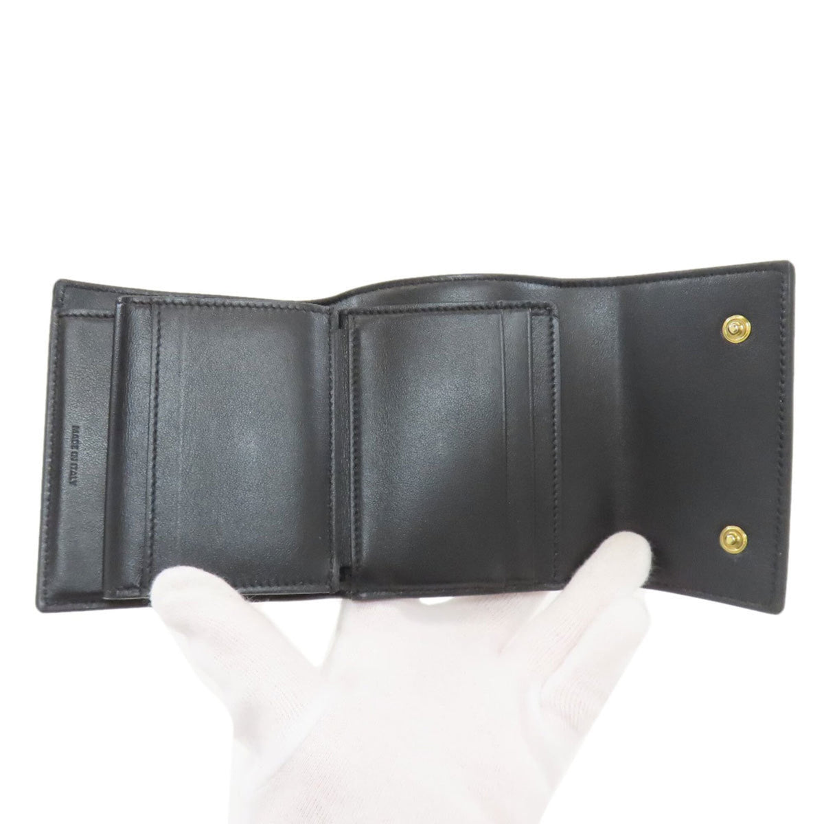 Celine Black Leather Wallet (Tri-Fold) (Pre-Owned)