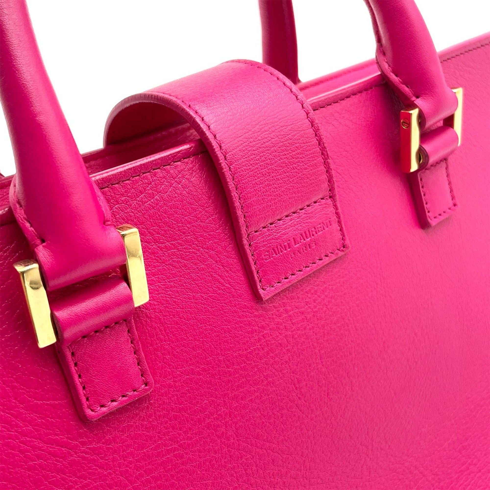 Saint Laurent Pink Leather Handbag (Pre-Owned)