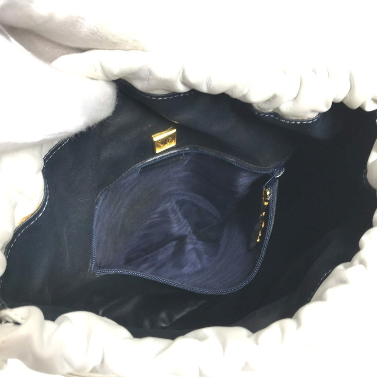 Gucci White Yellow Leather Shoulder Bag (Pre-Owned)