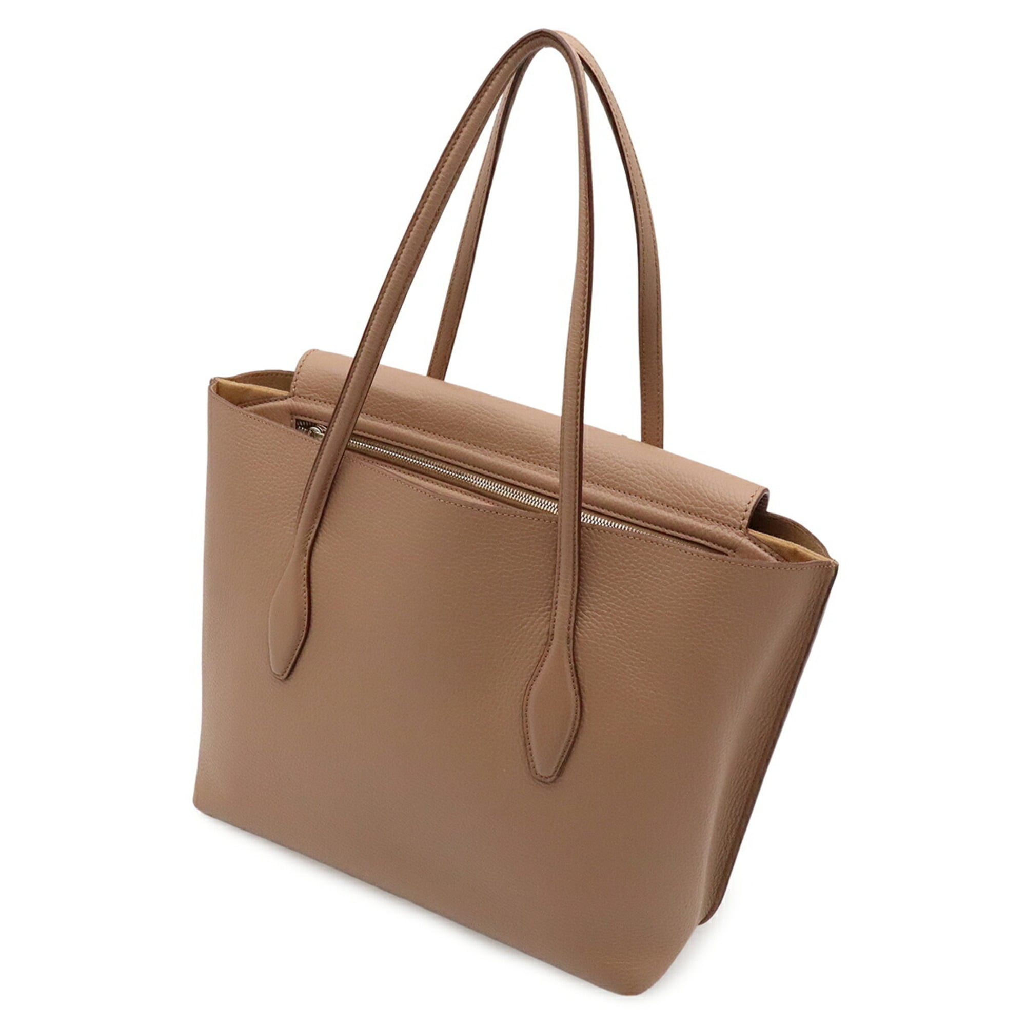 Tod's Pink Beige Leather Shoulder Bag Tote Bag (Pre-Owned)