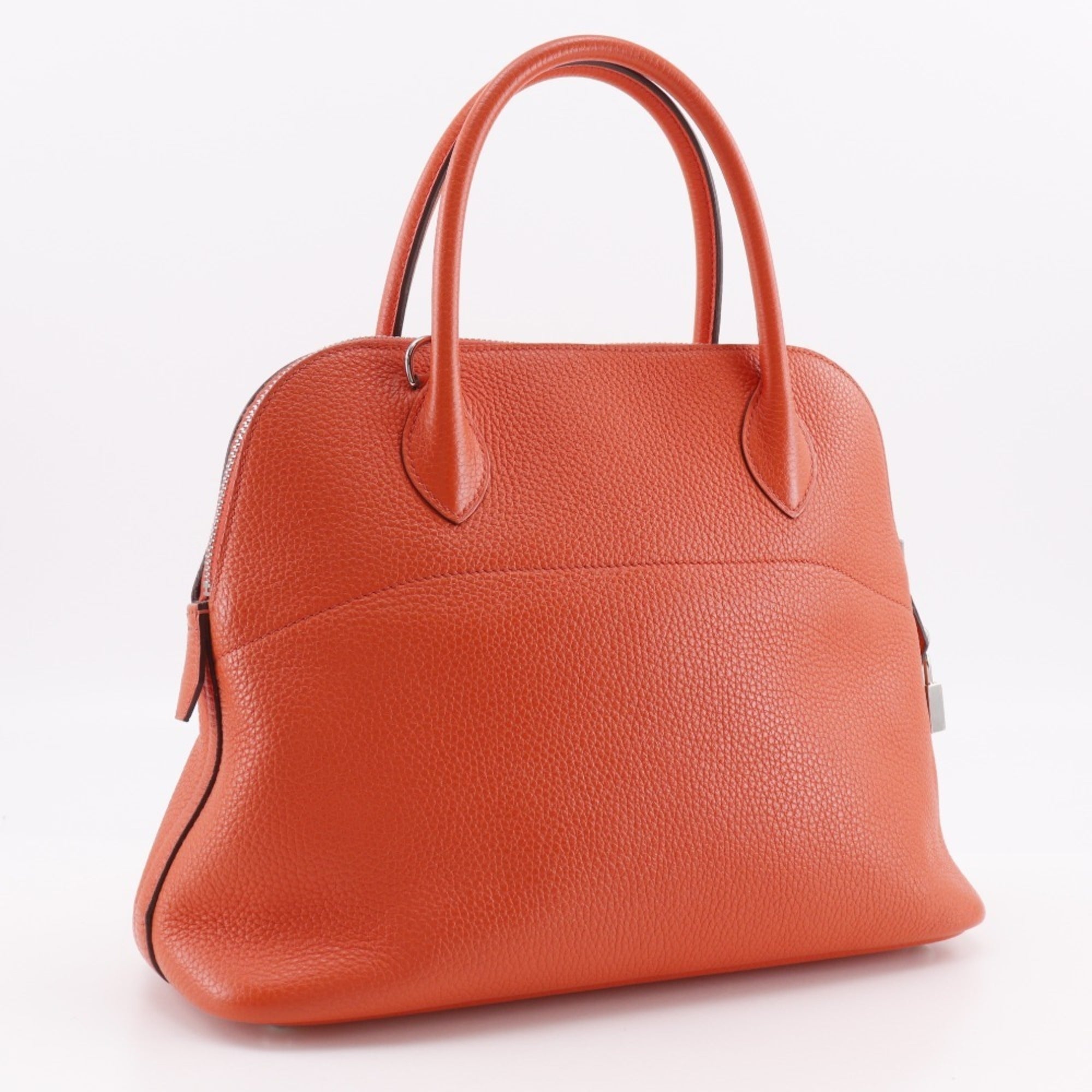 Hermes Bolide Orange Taurillon Clemence Leather Handbag (Pre-Owned)
