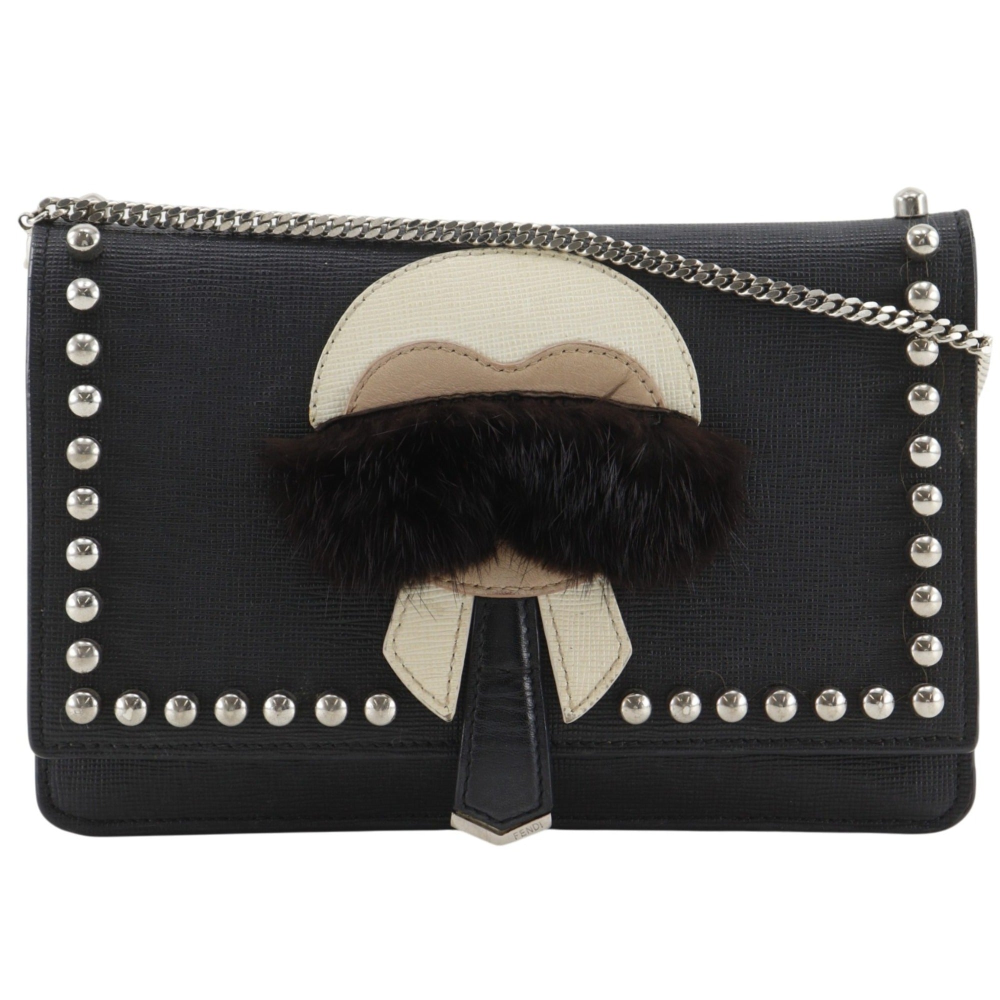 Fendi Black Leather Shoulder Bag (Pre-Owned)