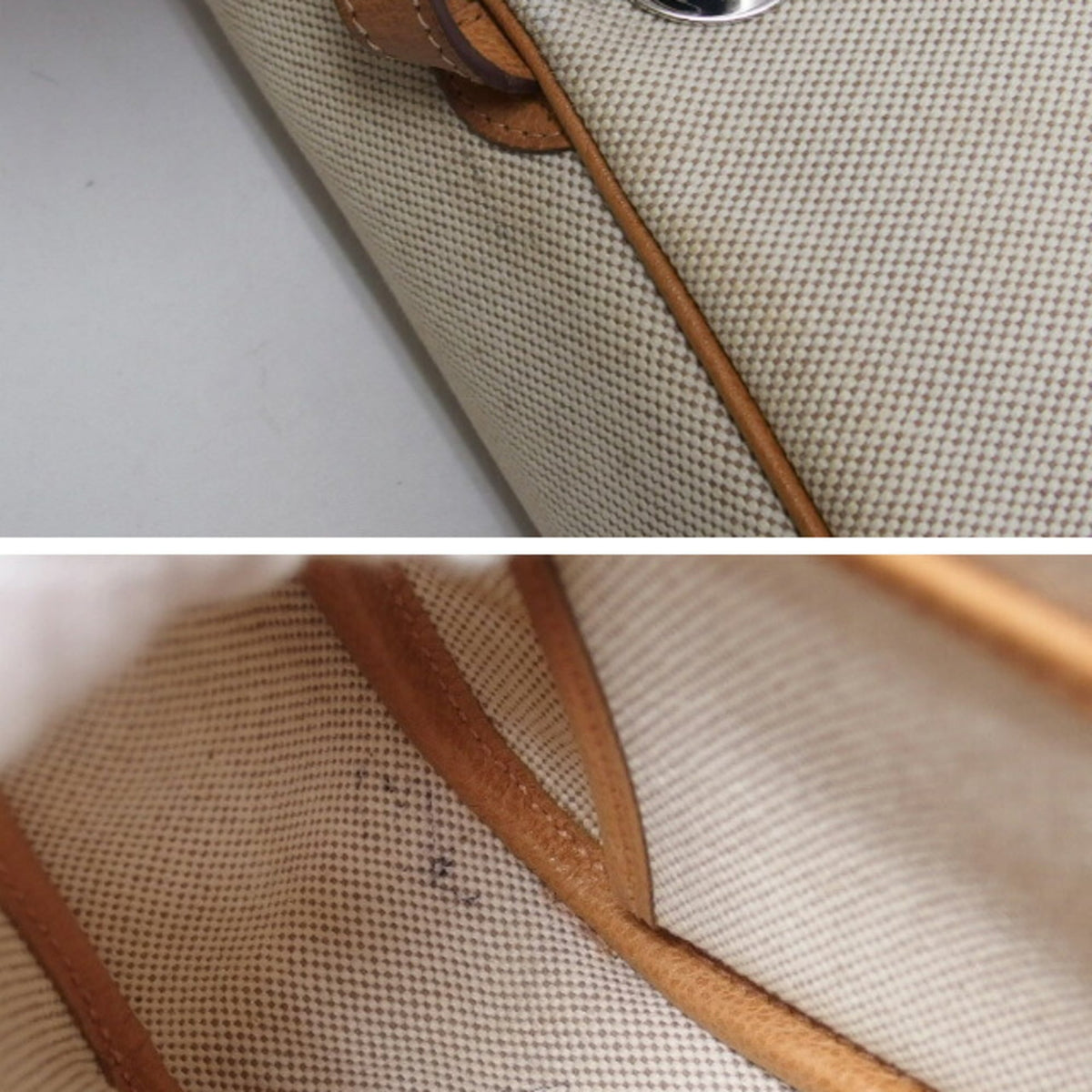 Hermes Colorado Light Beige Natural Toile H Clutch Bag Shoulder Bag (Pre-Owned)