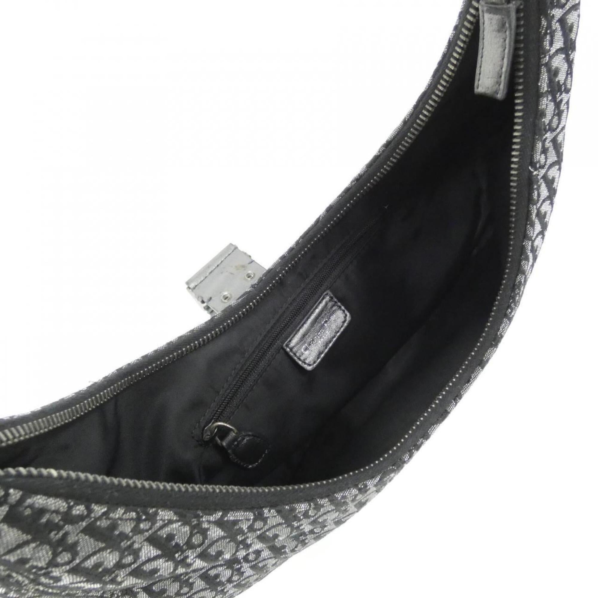 Christian Dior Black Canvas Leather Shoulder Bag (Pre-Owned)
