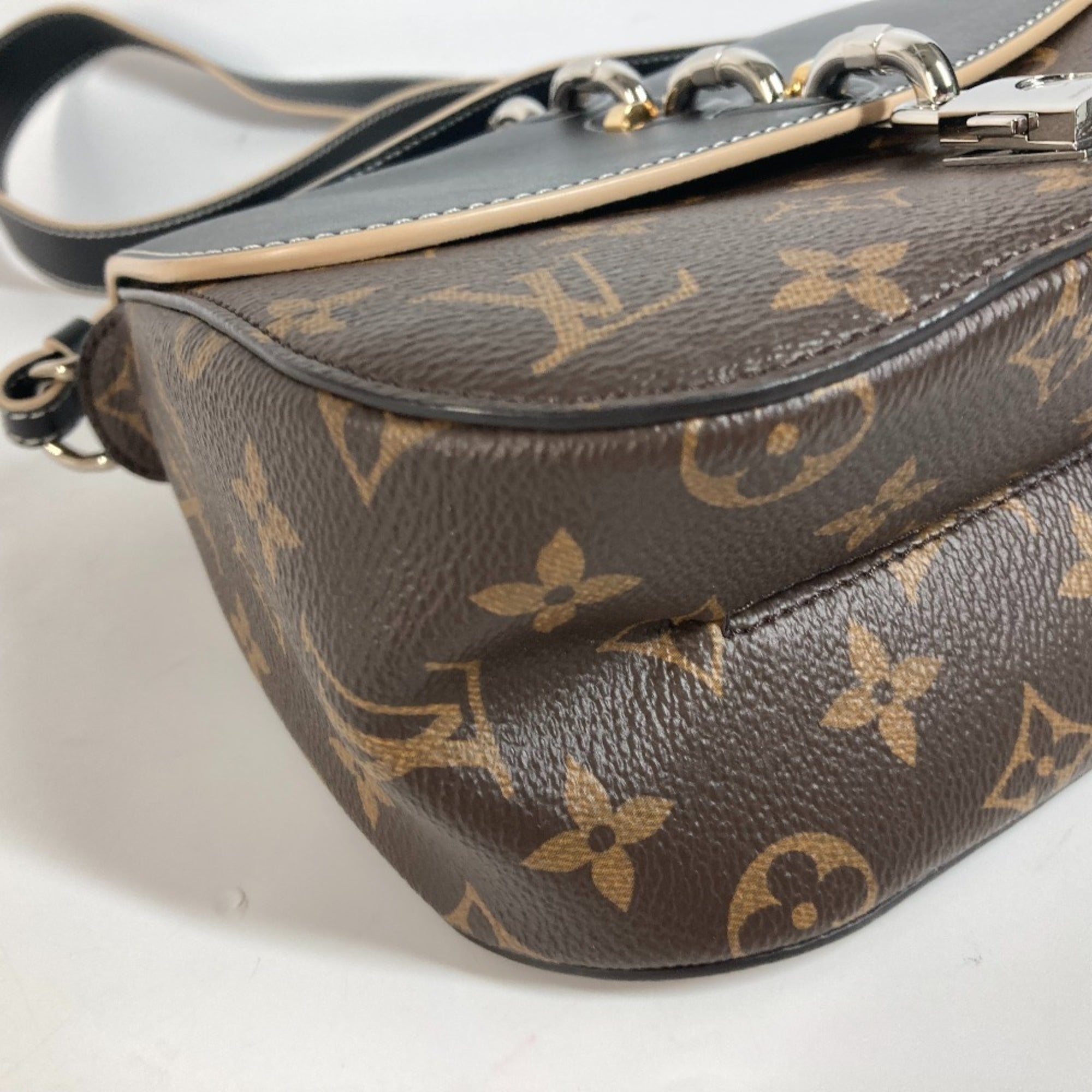 Louis Vuitton Black Brown Monogram Monogram Handbag Shoulder Bag (Pre-Owned)