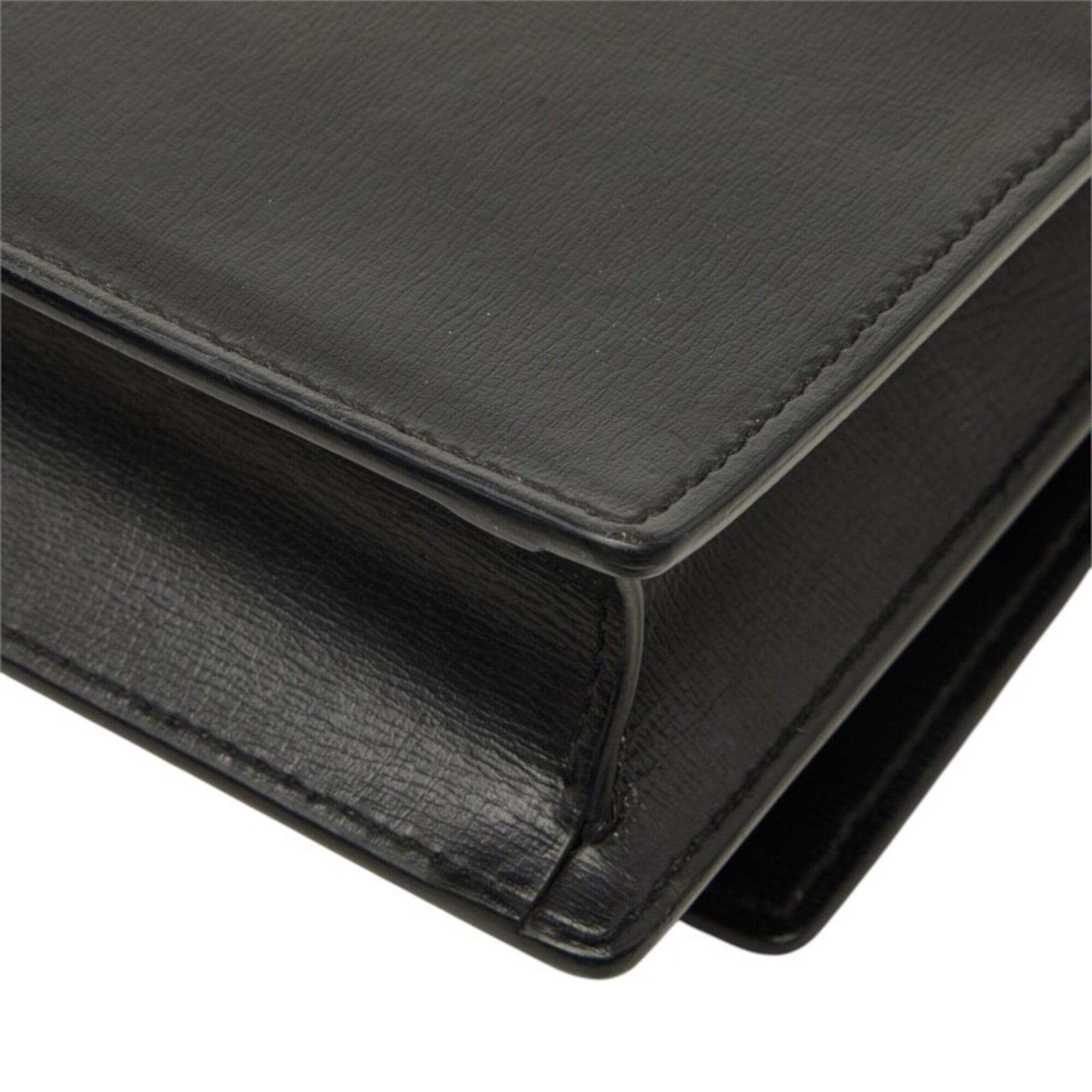 Saint Laurent Black Leather Shoulder Bag (Pre-Owned)