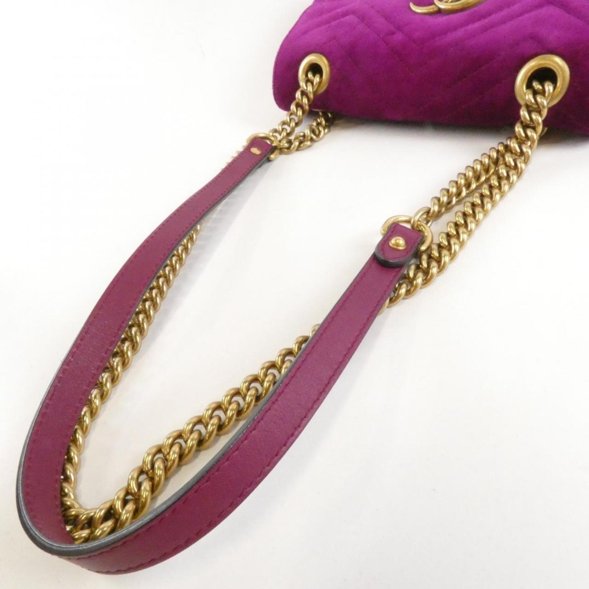 Gucci Gg Marmont Velvet Shoulder Bag (Pre-Owned)