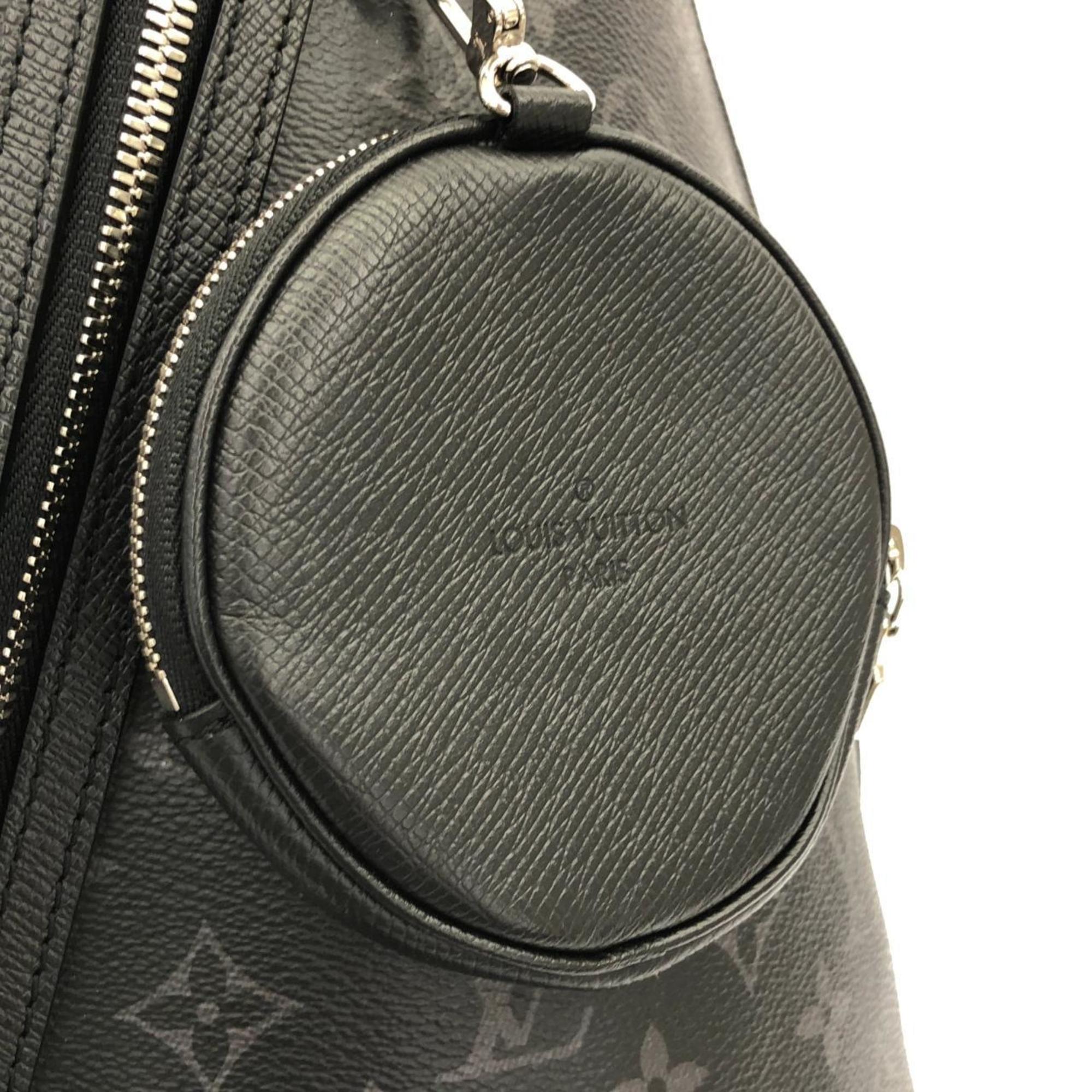 Louis Vuitton Black Coated Canvas Leather Shoulder Bag (Pre-Owned)