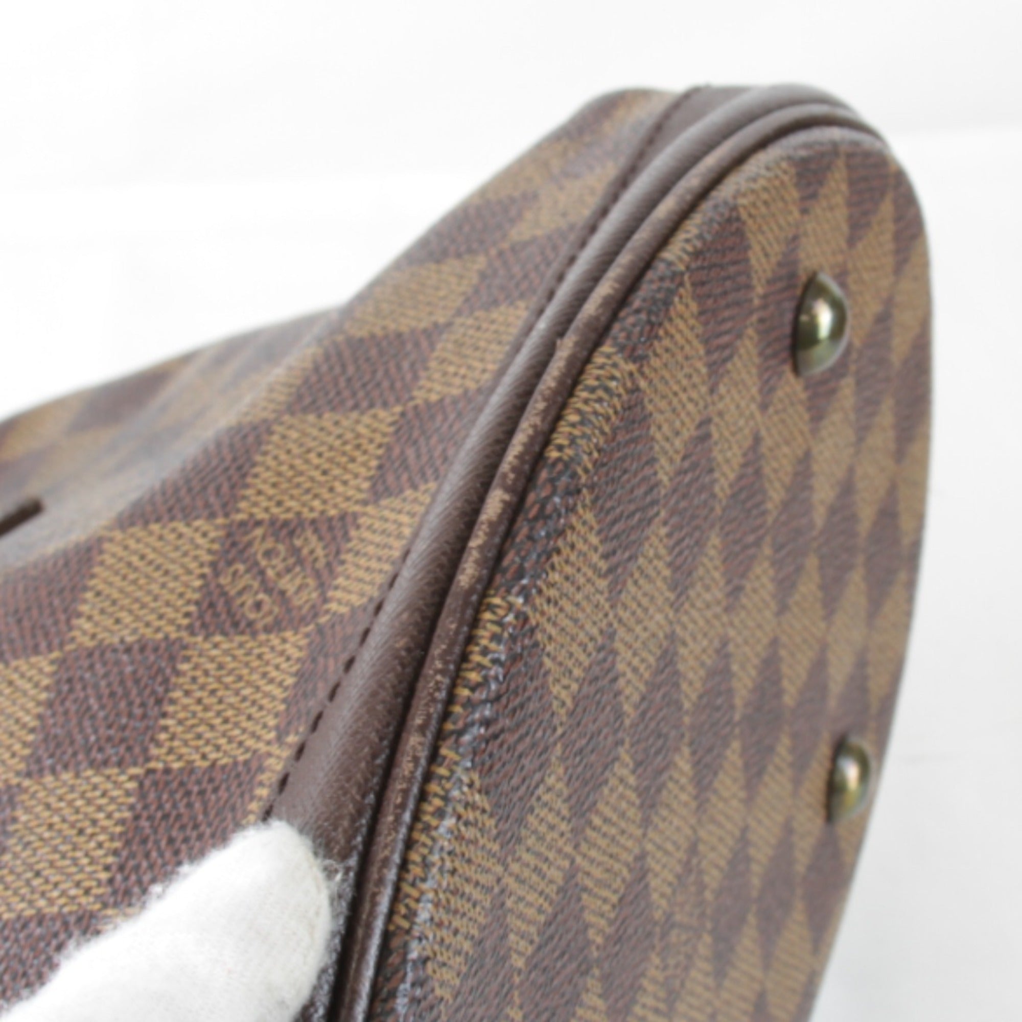Louis Vuitton Black Damier Canvas Red Color White Damier Canvas Shoulder Bag (Pre-Owned)
