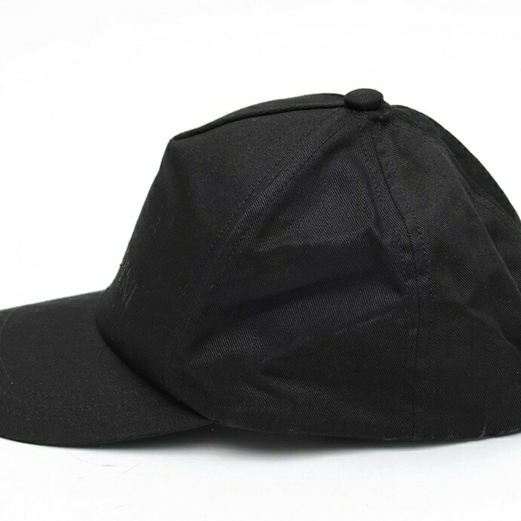 Yves Saint Laurent Black Cotton Linen Cap (Pre-Owned)
