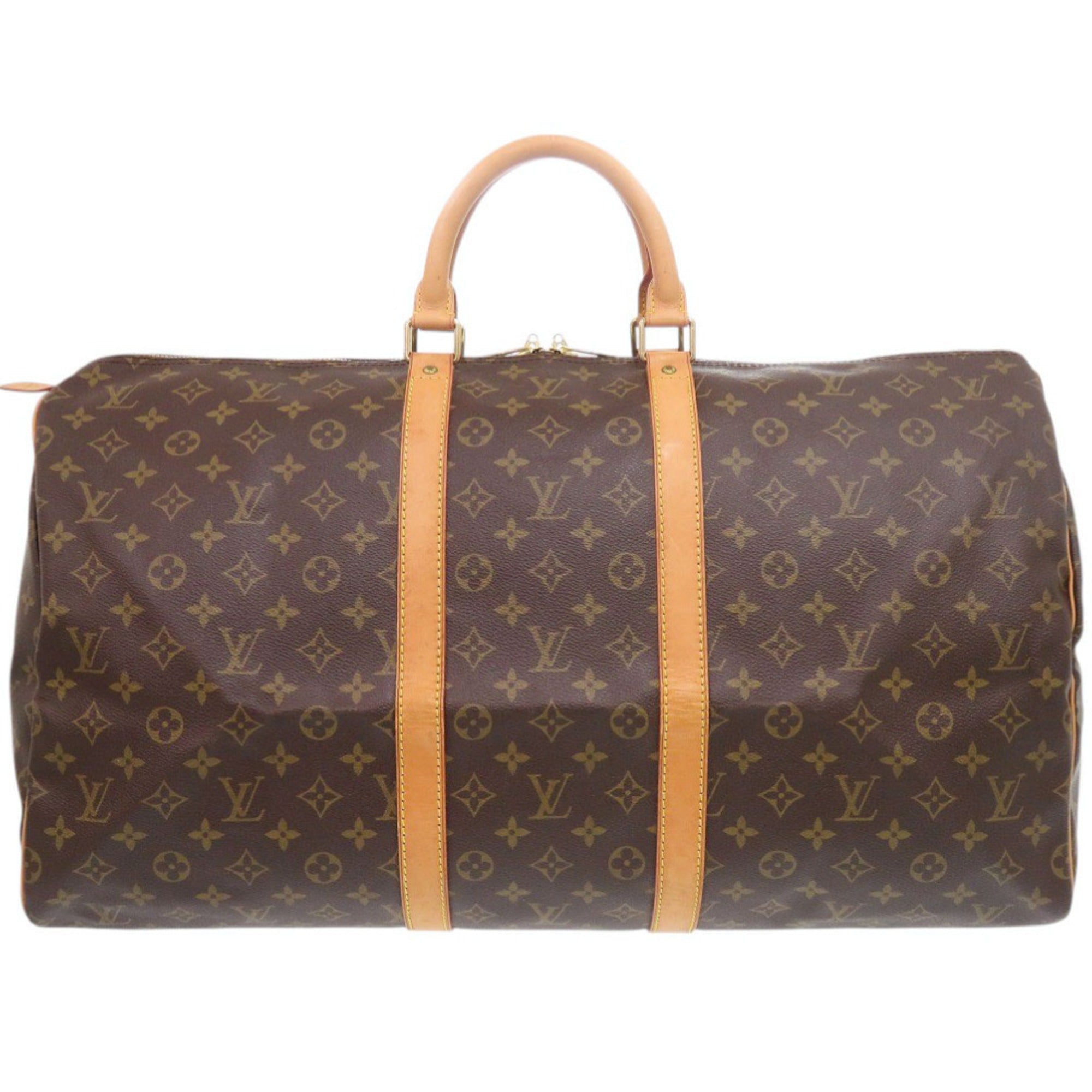 Louis Vuitton Brown Monogram Canvas Boston Bag (Pre-Owned)
