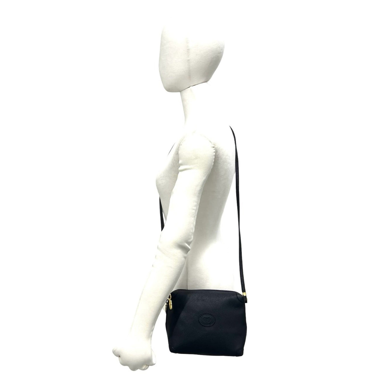 Gucci Black Leather Pochette Shoulder Bag (Pre-Owned)