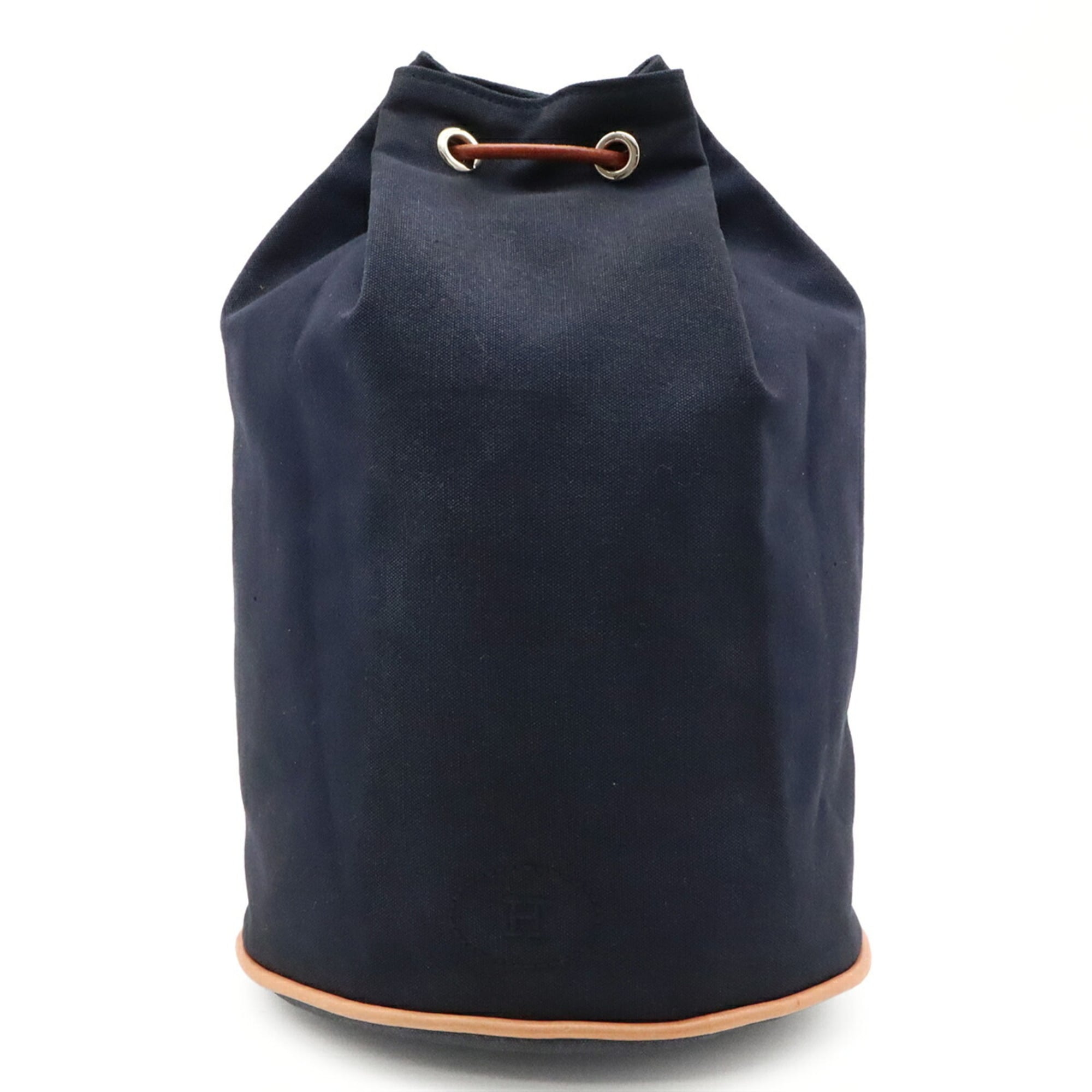 Hermes Navy Canvas Shoulder Bag (Pre-Owned)