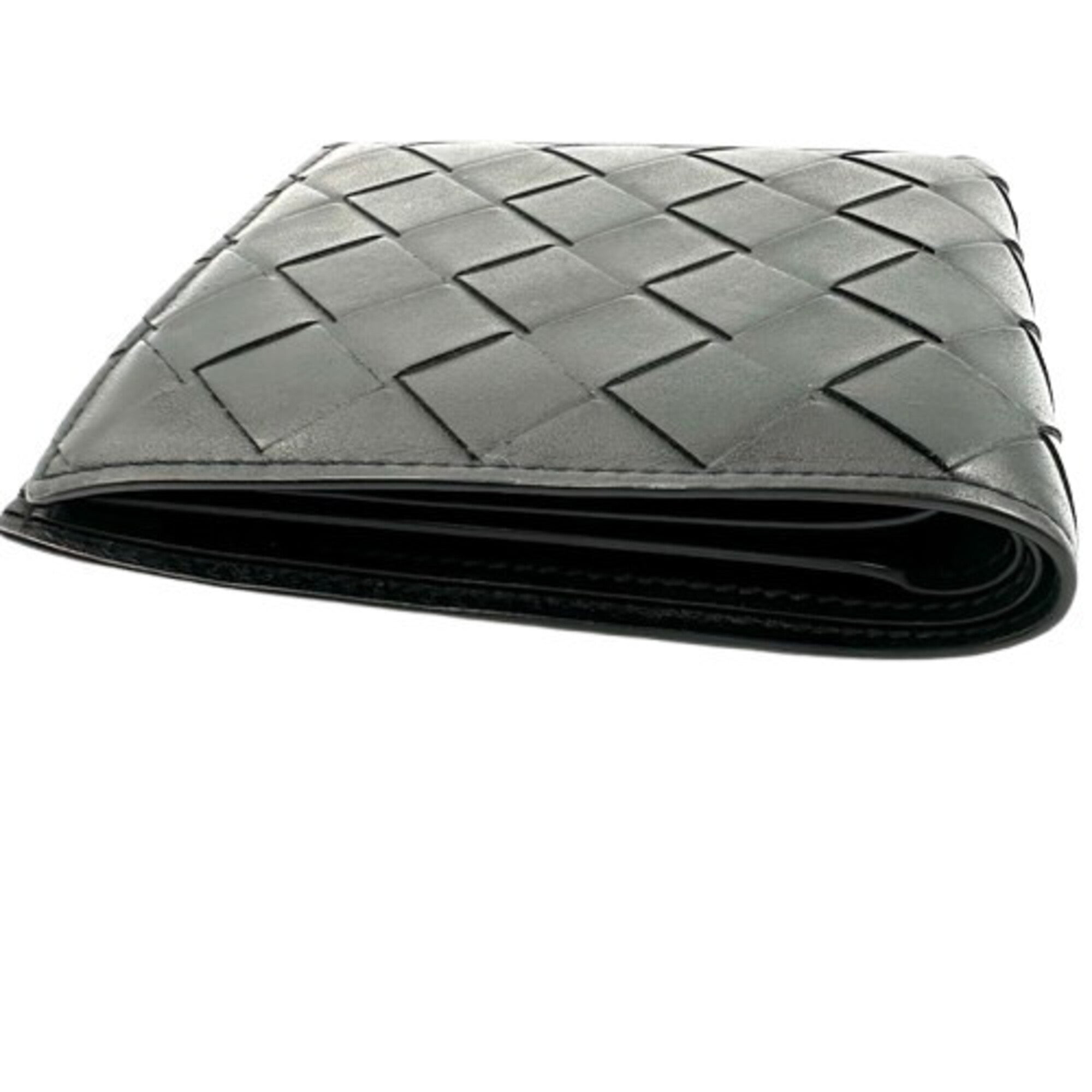 Bottega Veneta Black Leather Wallet (Bi-Fold) (Pre-Owned)