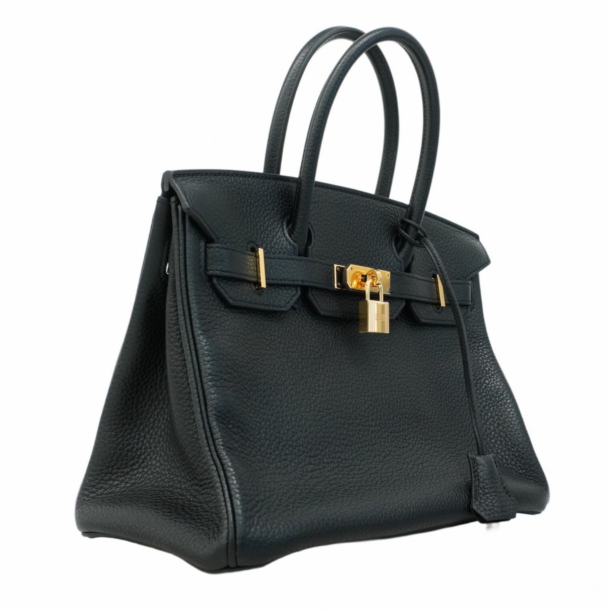 Hermes Black Taurillon Clemence Leather Handbag (Pre-Owned)