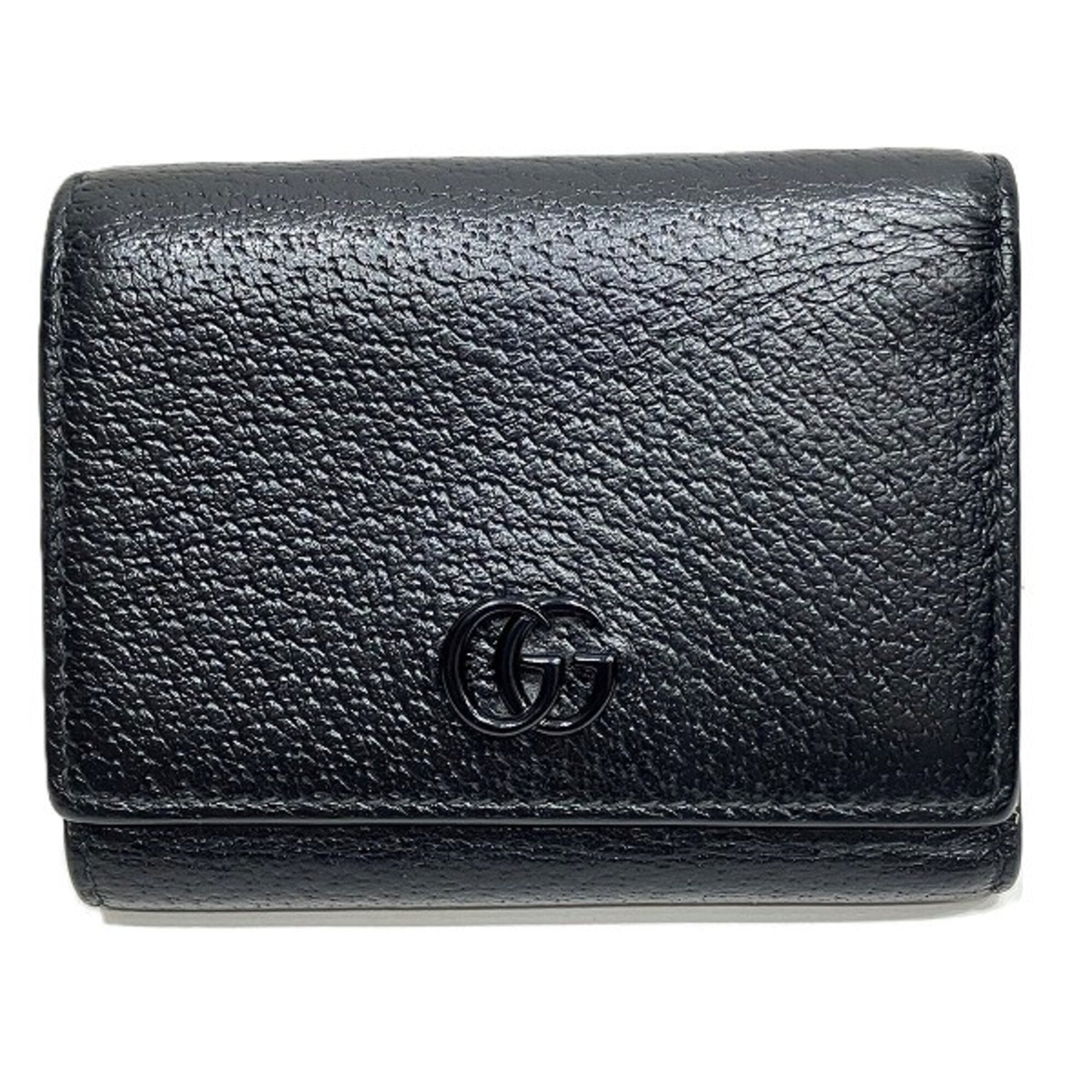 Gucci Black Leather Wallet (Tri-Fold) (Pre-Owned)