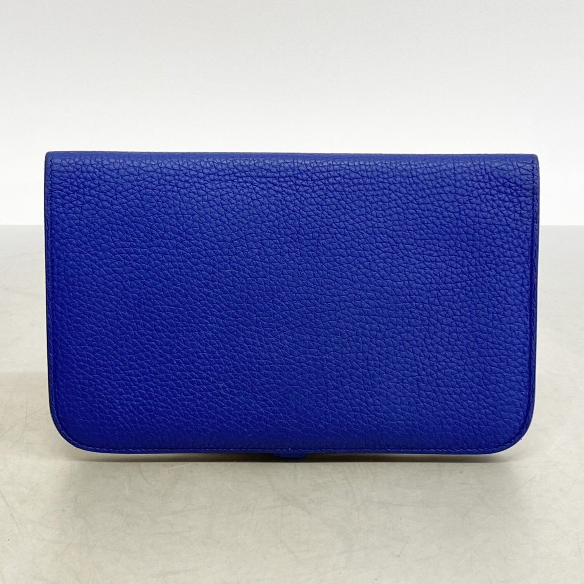Hermes Blue Electric Togo Leather Long Wallet (Bi-Fold) (Pre-Owned)