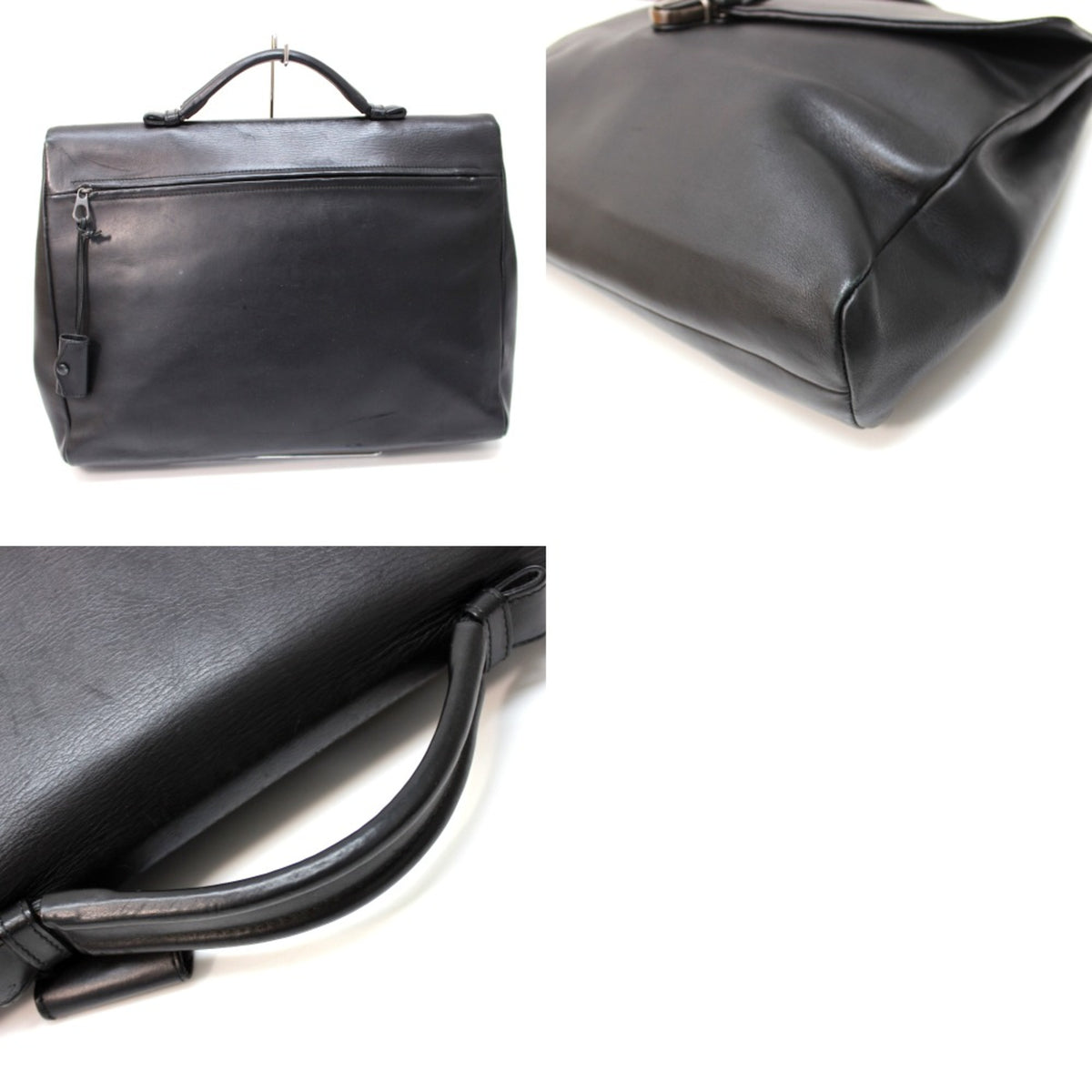 Bottega Veneta Black Leather Briefcase (Pre-Owned)