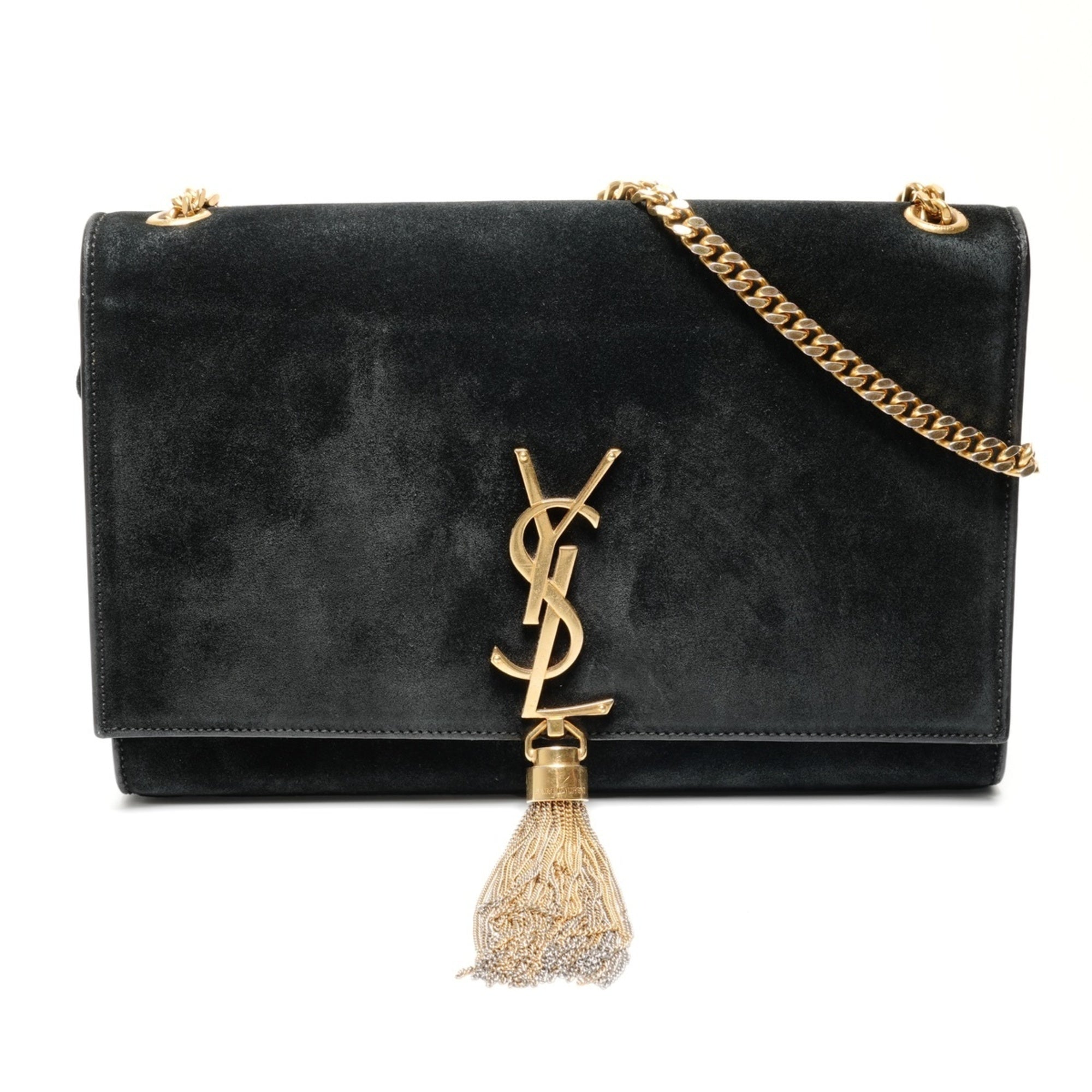 Yves Saint Laurent Black Suede Shoulder Bag (Pre-Owned)
