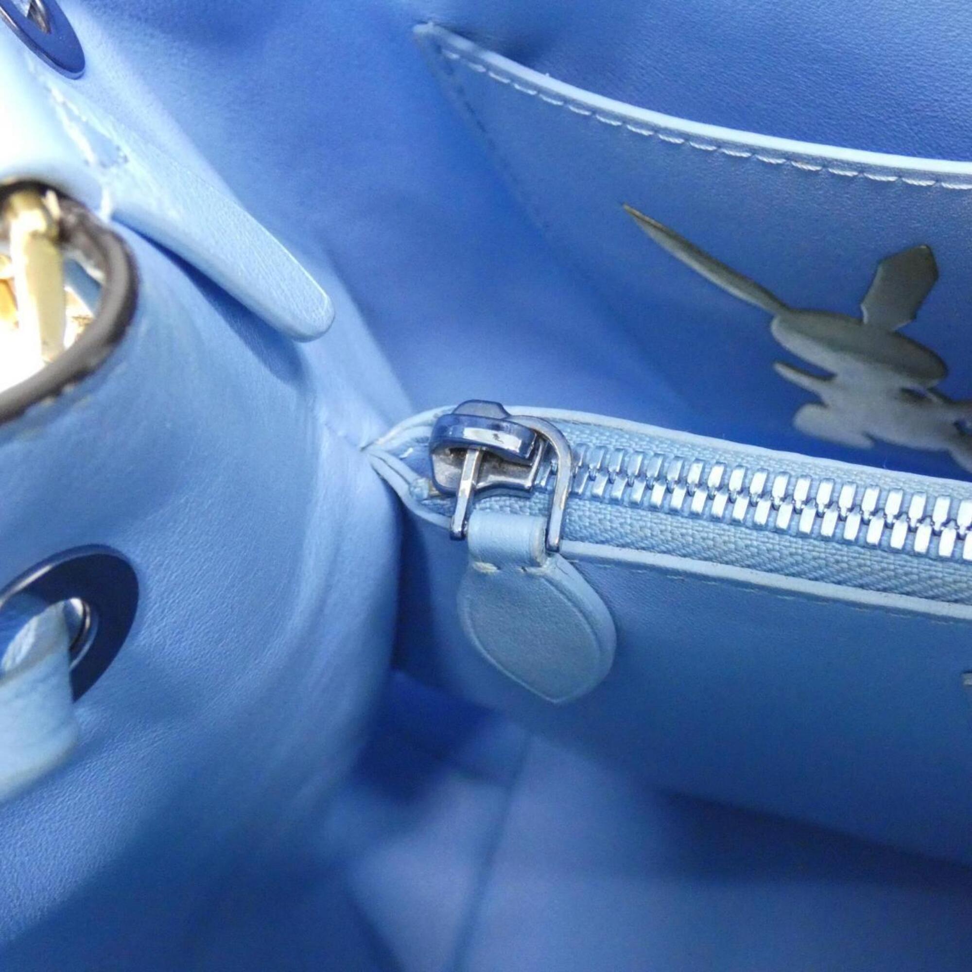 Louis Vuitton Monogram Sky Blue Coated Canvas Shoulder Bag (Pre-Owned)