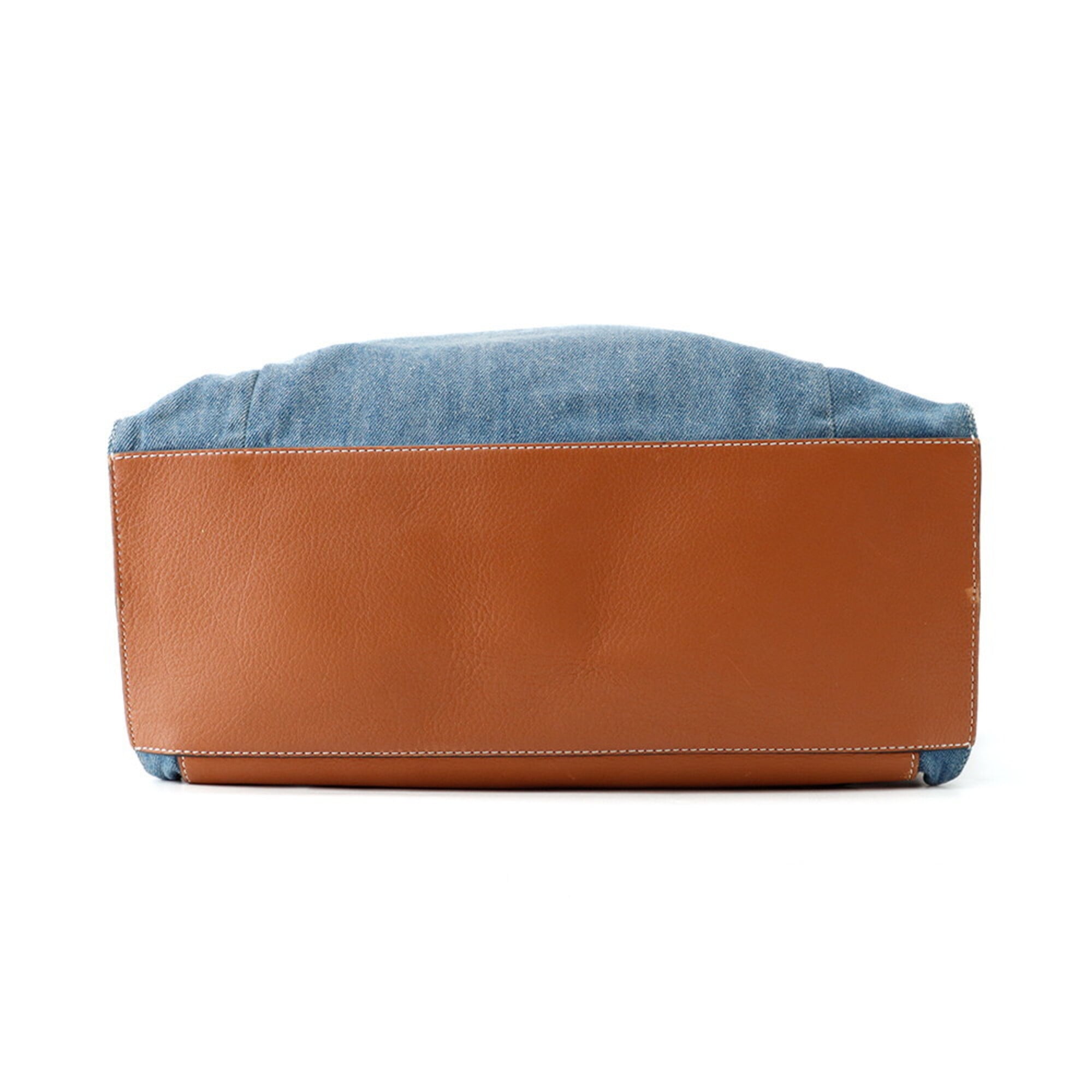 Loewe Blue Denim Leather Backpack (Pre-Owned)