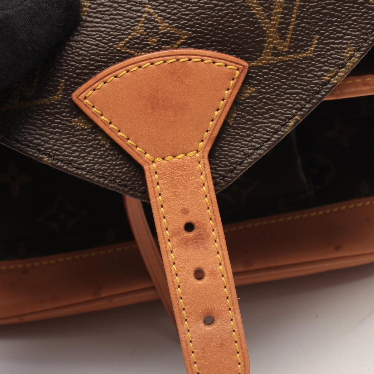 Louis Vuitton Brown Coated Canvas Leather Backpack Handbag (Pre-Owned)