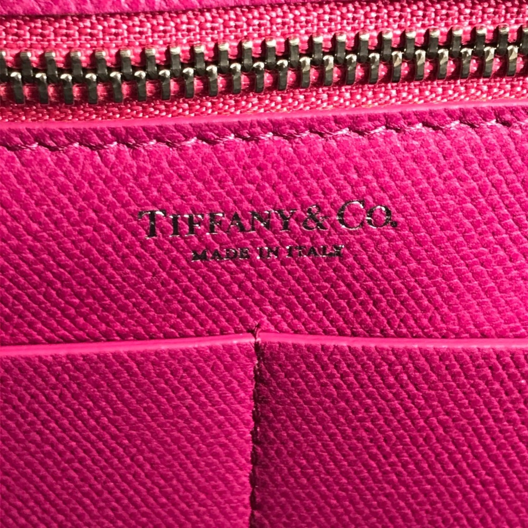 Tiffany Black Pink Leather Shoulder Bag Tote Bag (Pre-Owned)