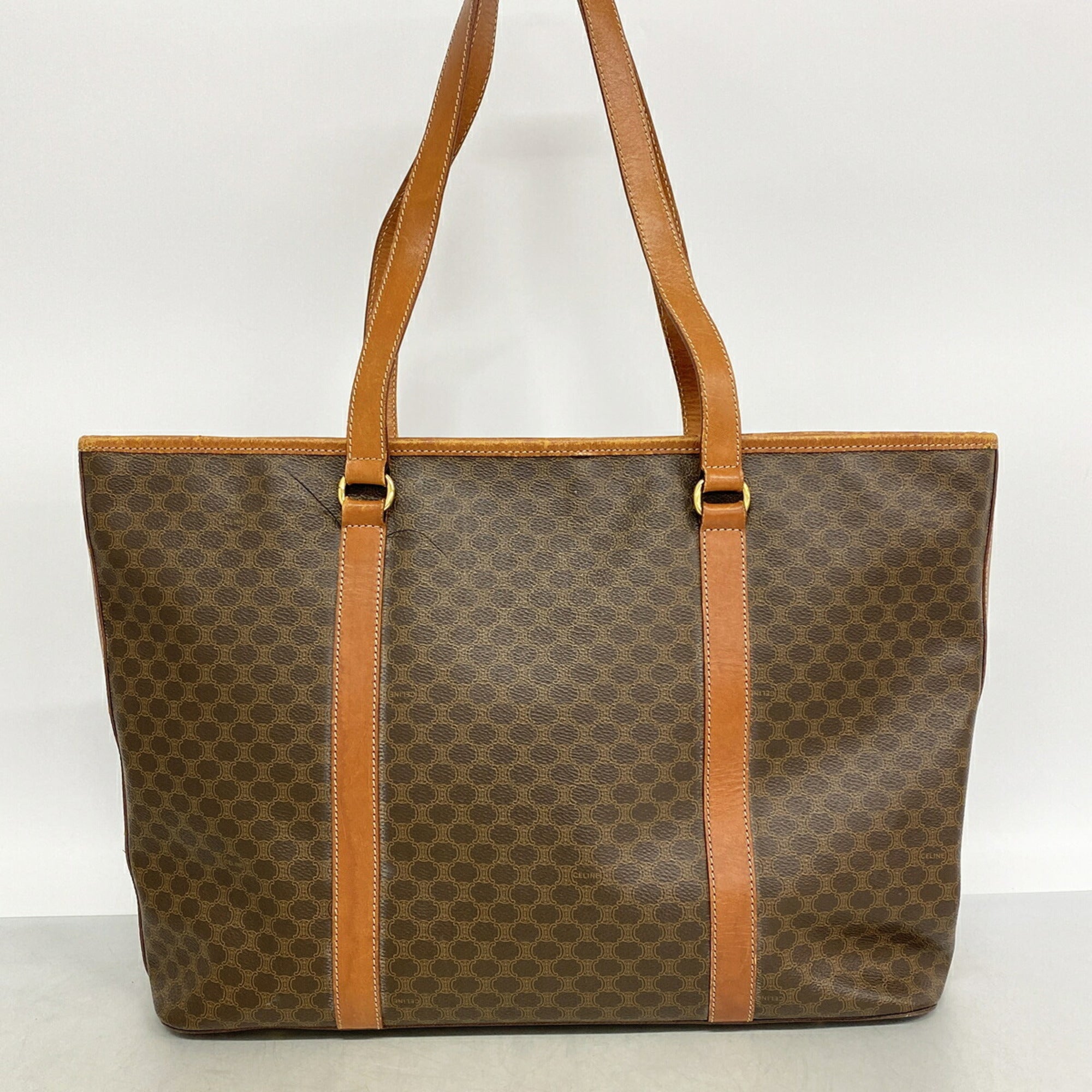Celine Brown Pvc Tote Bag (Pre-Owned)